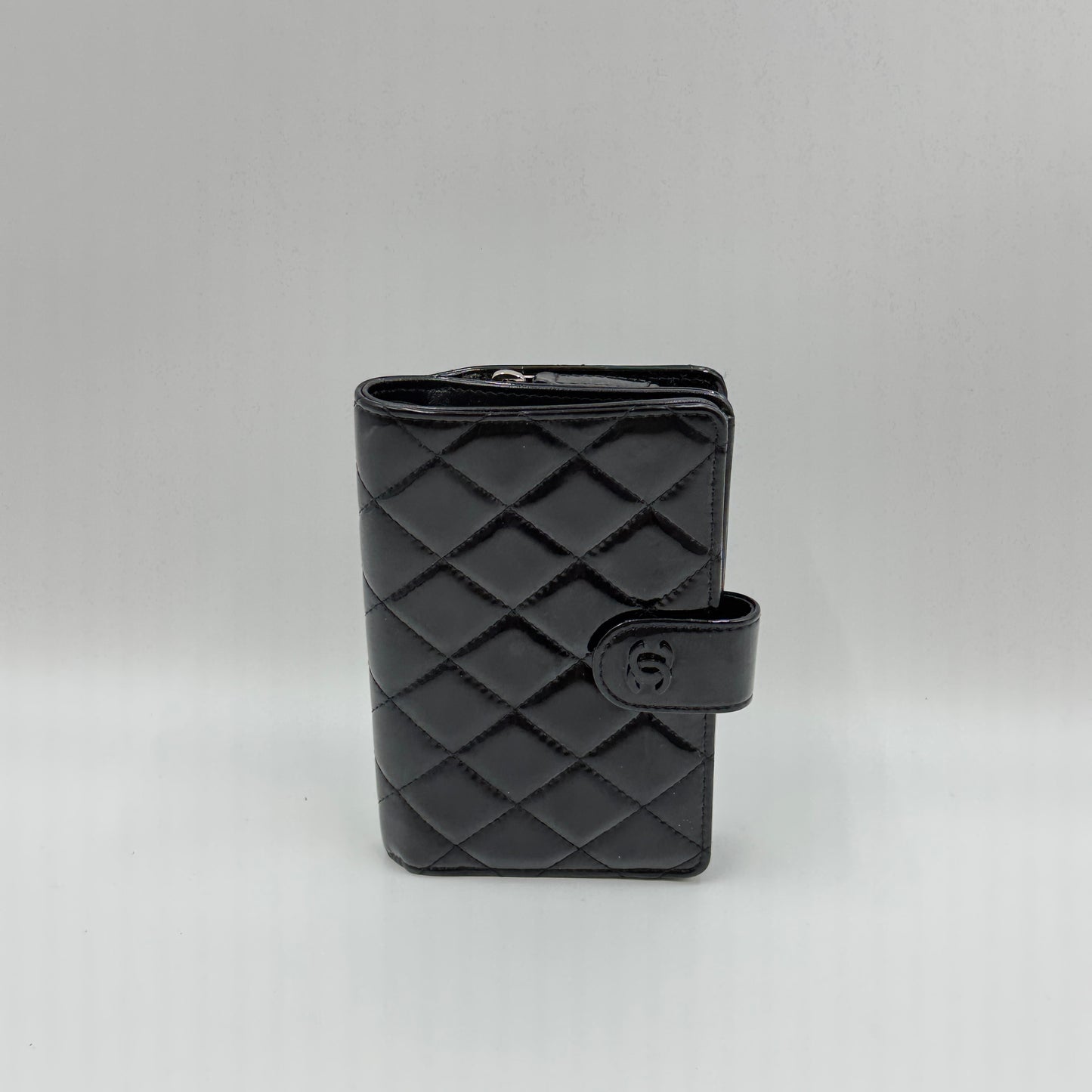 Patent CC French Wallet Black