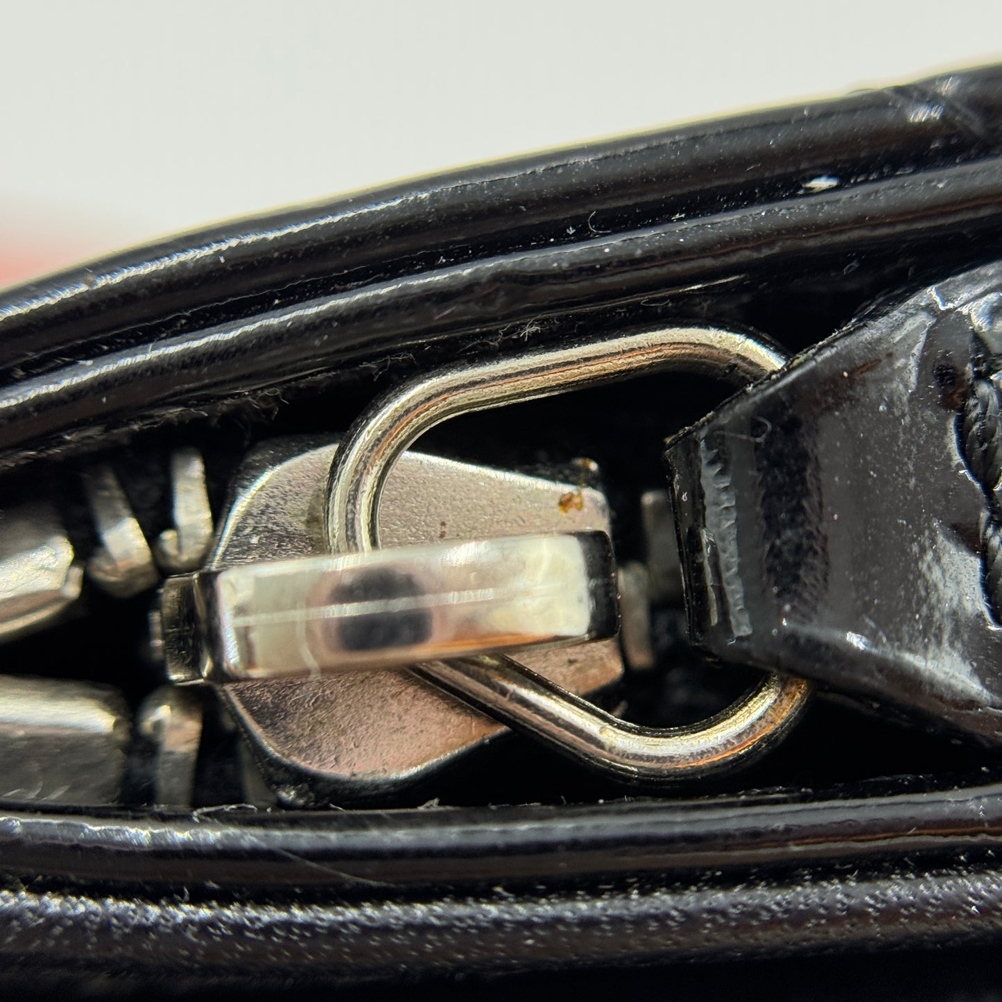 Patent CC French Wallet Black
