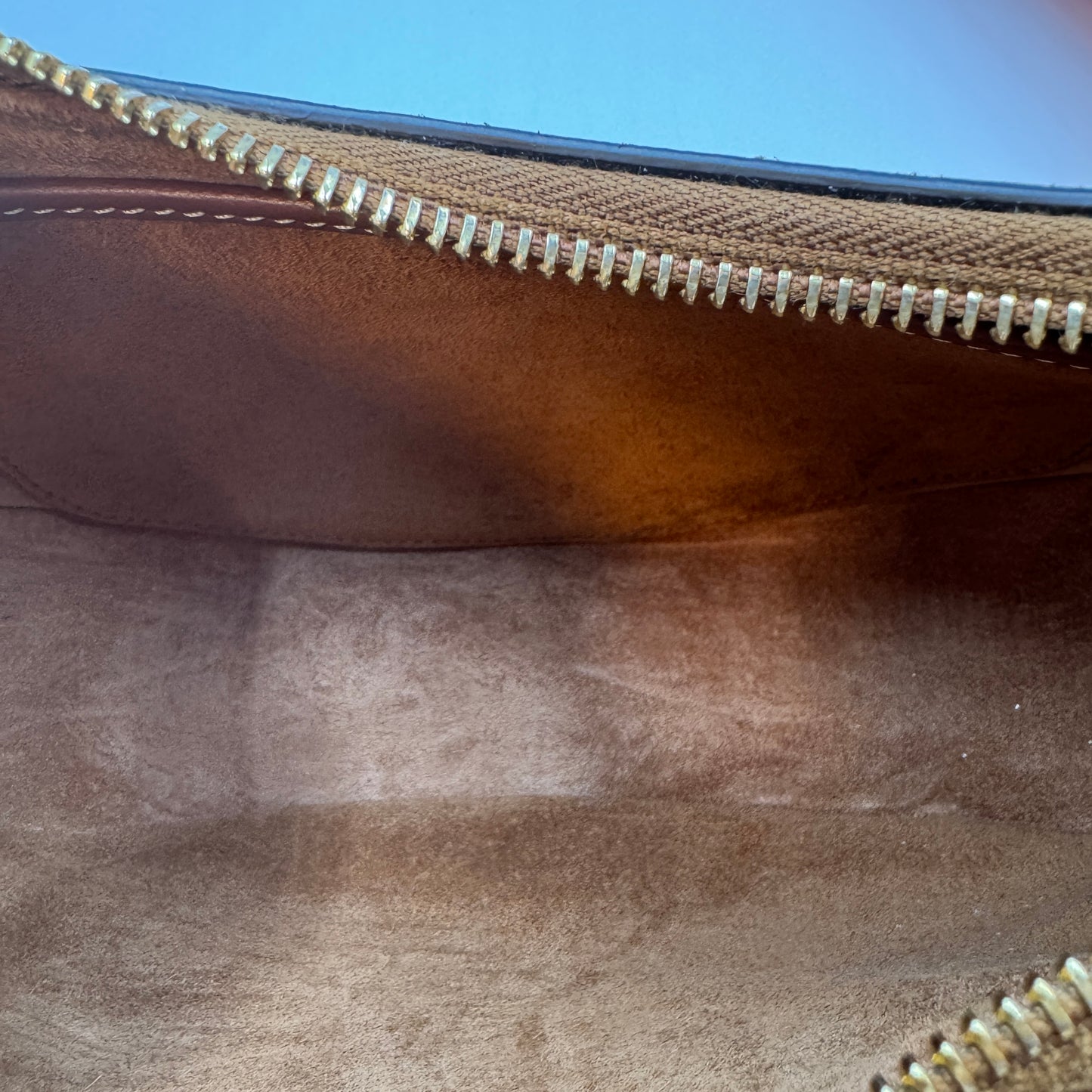 Smooth Calfskin Medium Strap Ava Shoulder Bag Tan (Year 2023)
