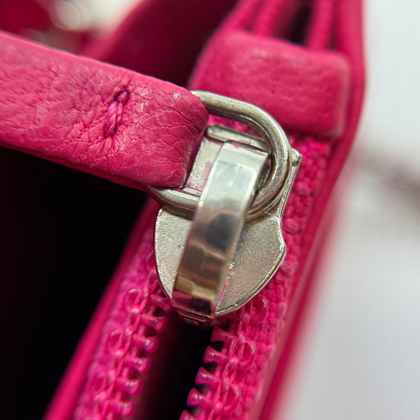 Classic Lambskin Wallet On Chain Pink