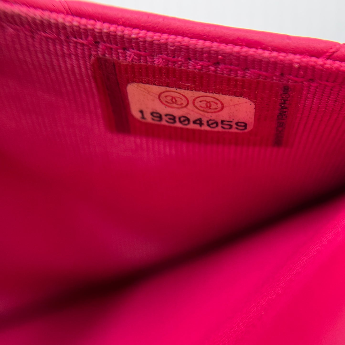 Classic Lambskin Wallet On Chain Pink