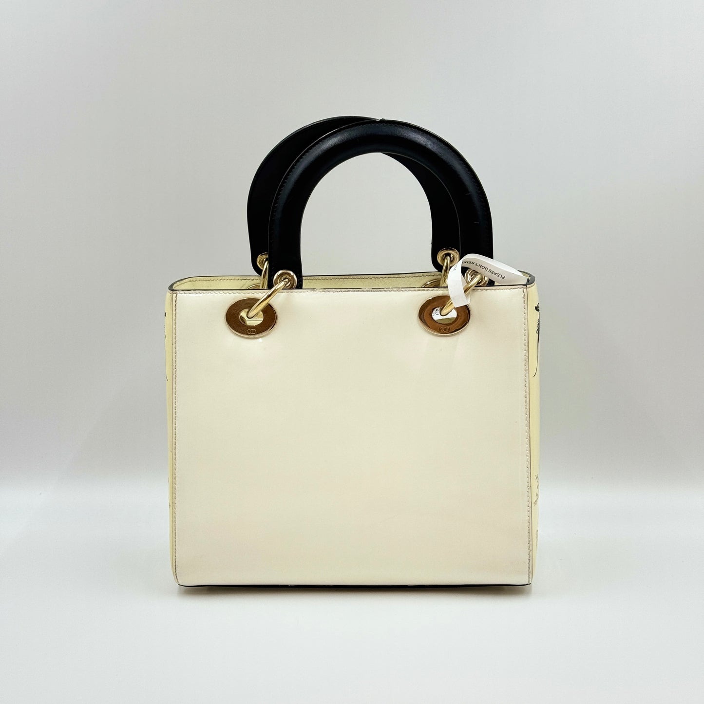 Patent Toile de Jouy Medium Lady Dior
