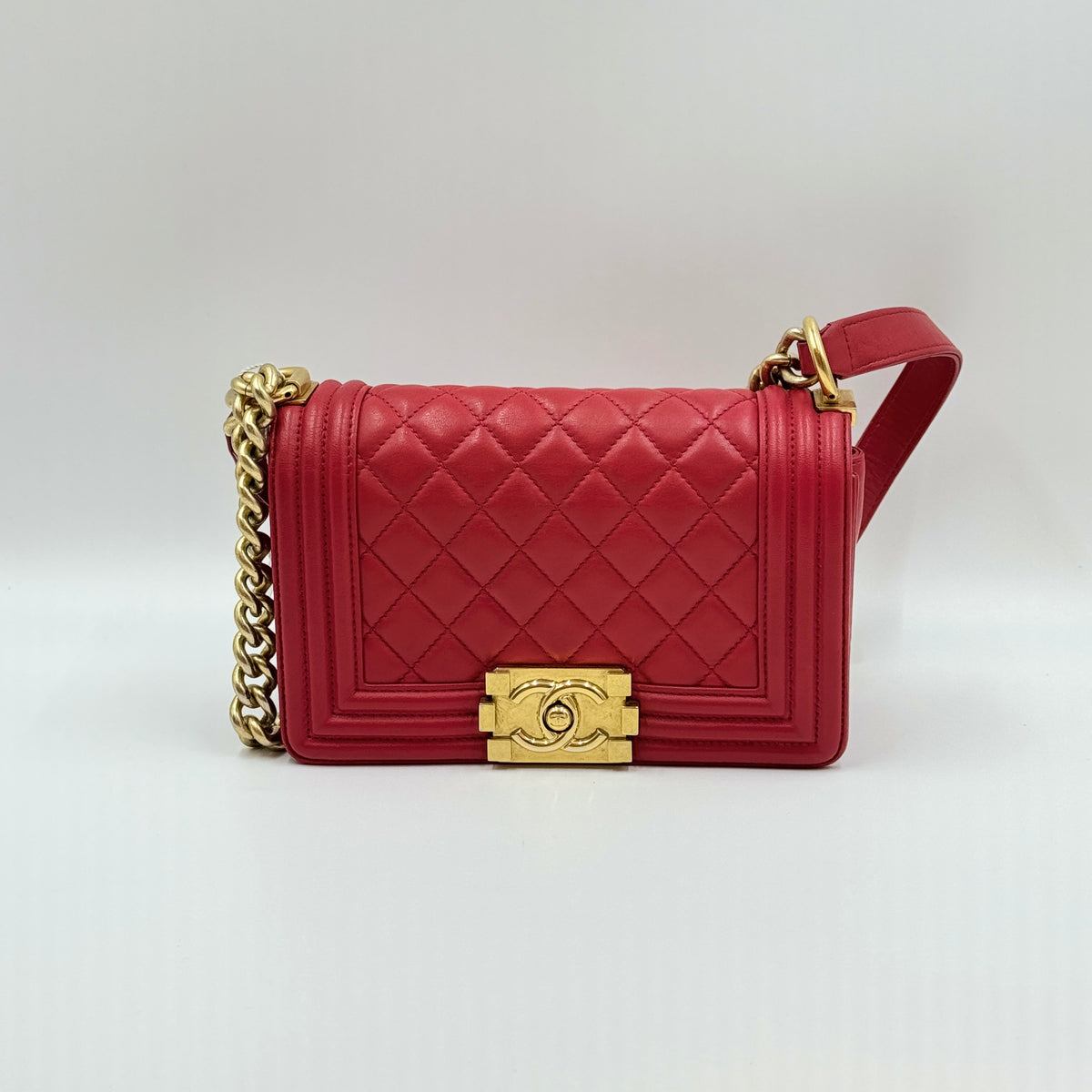 Chanel Boy Flap Bag Quilted Lambskin Small