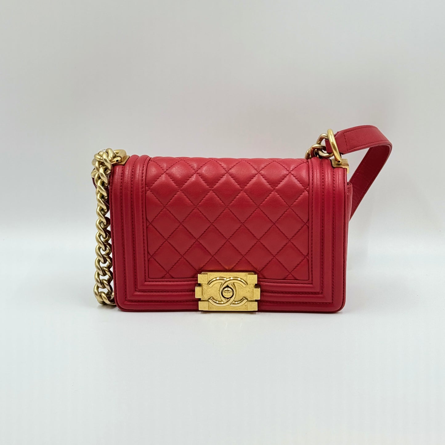 Boy Flap Bag Quilted Lambskin Small