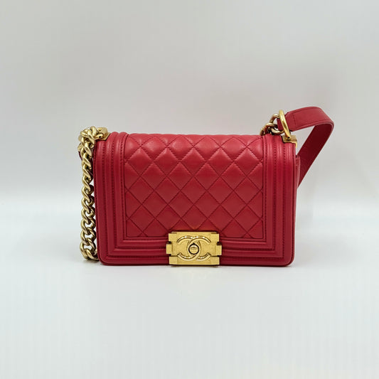 Boy Flap Bag Quilted Lambskin Small