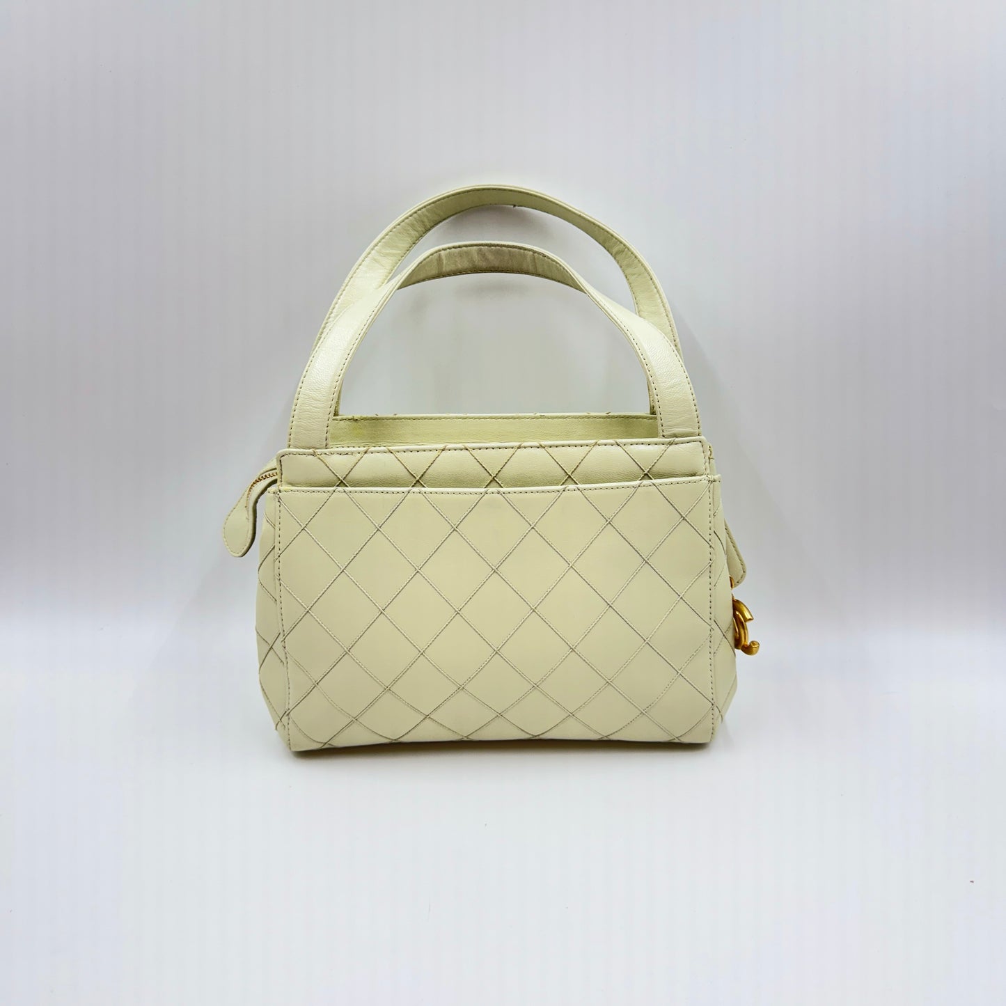 Chanel Matrasse Cream Top Handle Mini Tote