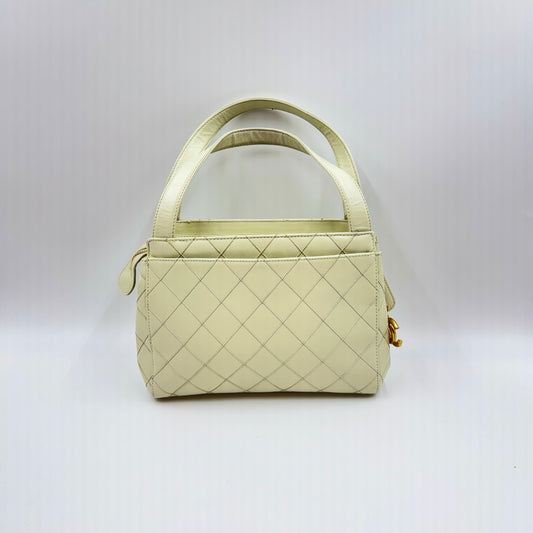 Chanel Matrasse Cream Top Handle Mini Tote