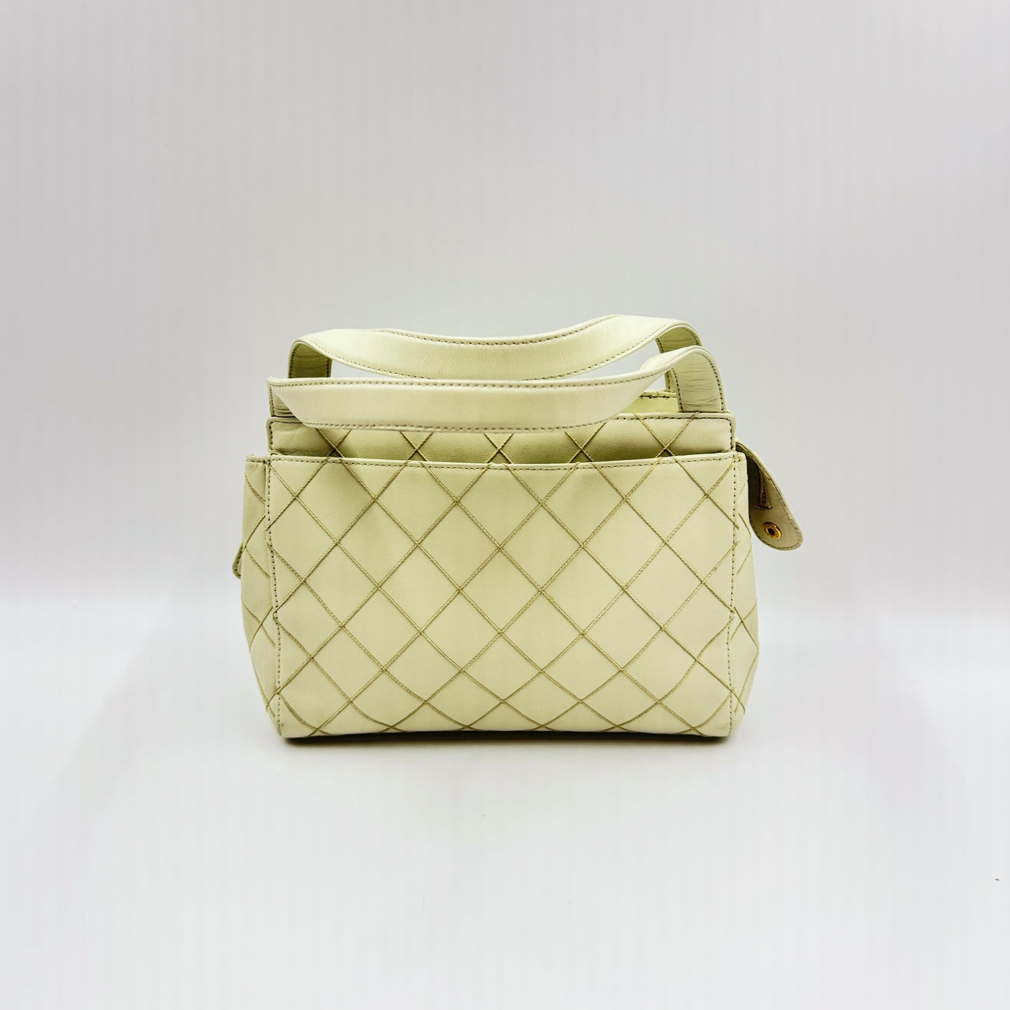 Chanel Matrasse Cream Top Handle Mini Tote