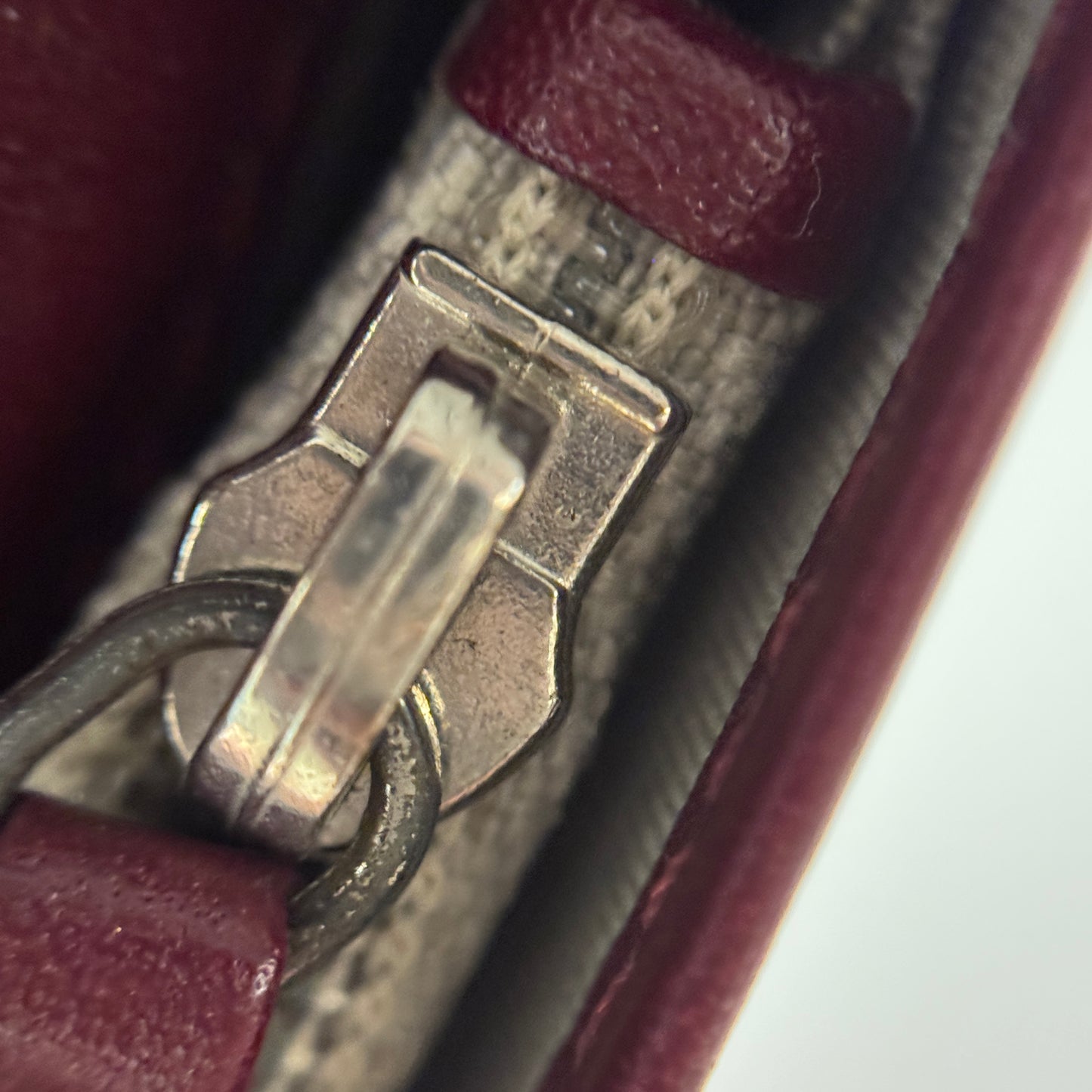Patent Quilted Brilliant Yen Wallet Burgundy
