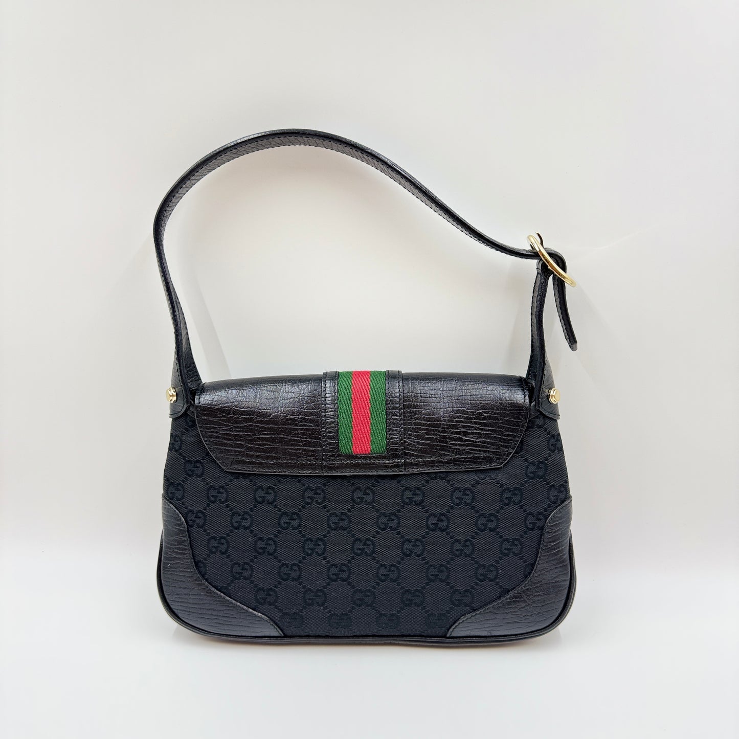 Monogram Web Shoulder Bag Black