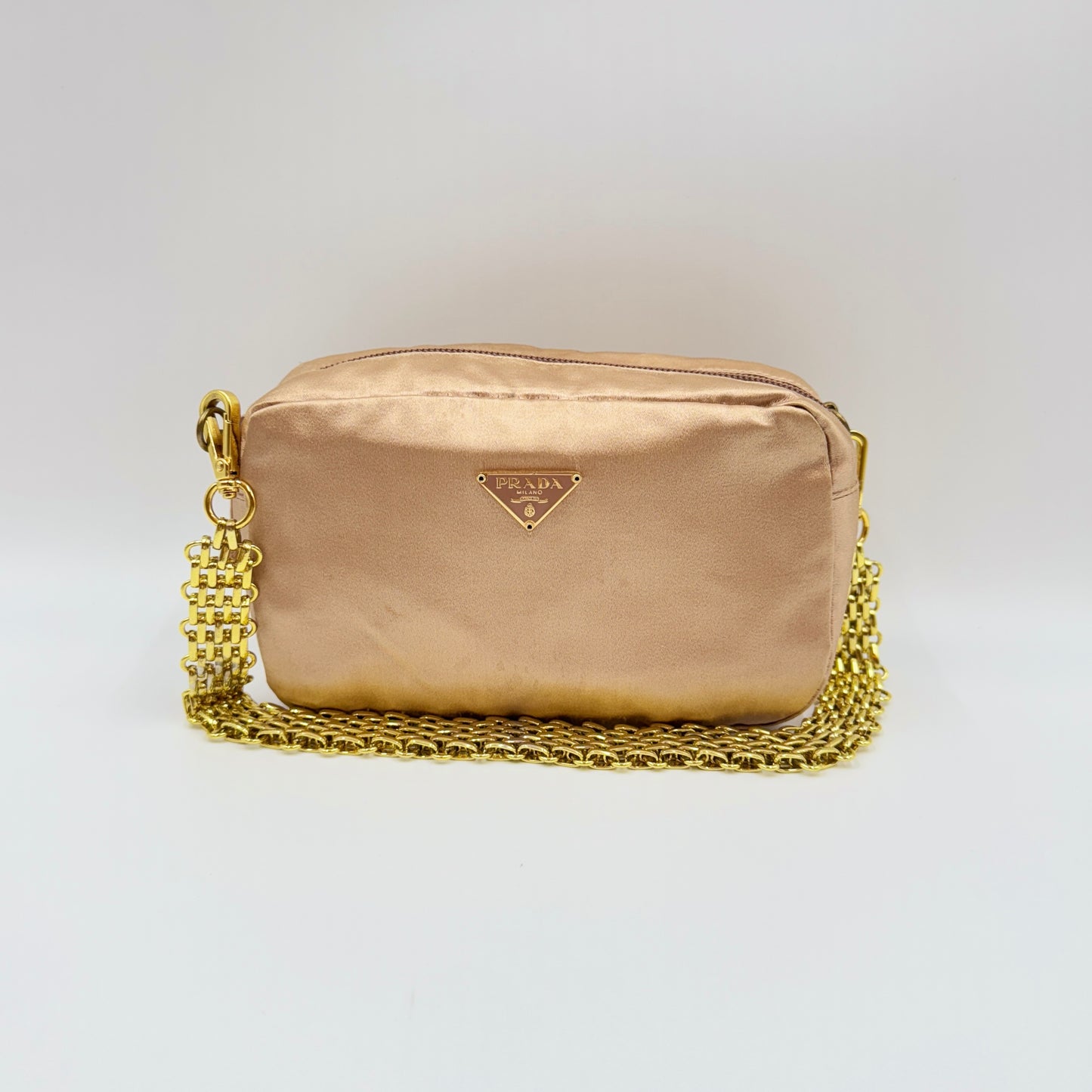 Satin Cosmetic Pouch Sabbia Nylon Pink