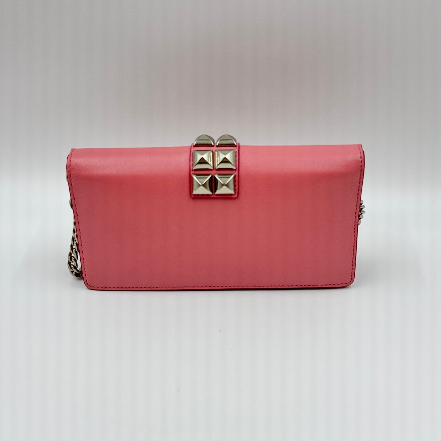 Elektra City Calf Wallet on Chain Pink