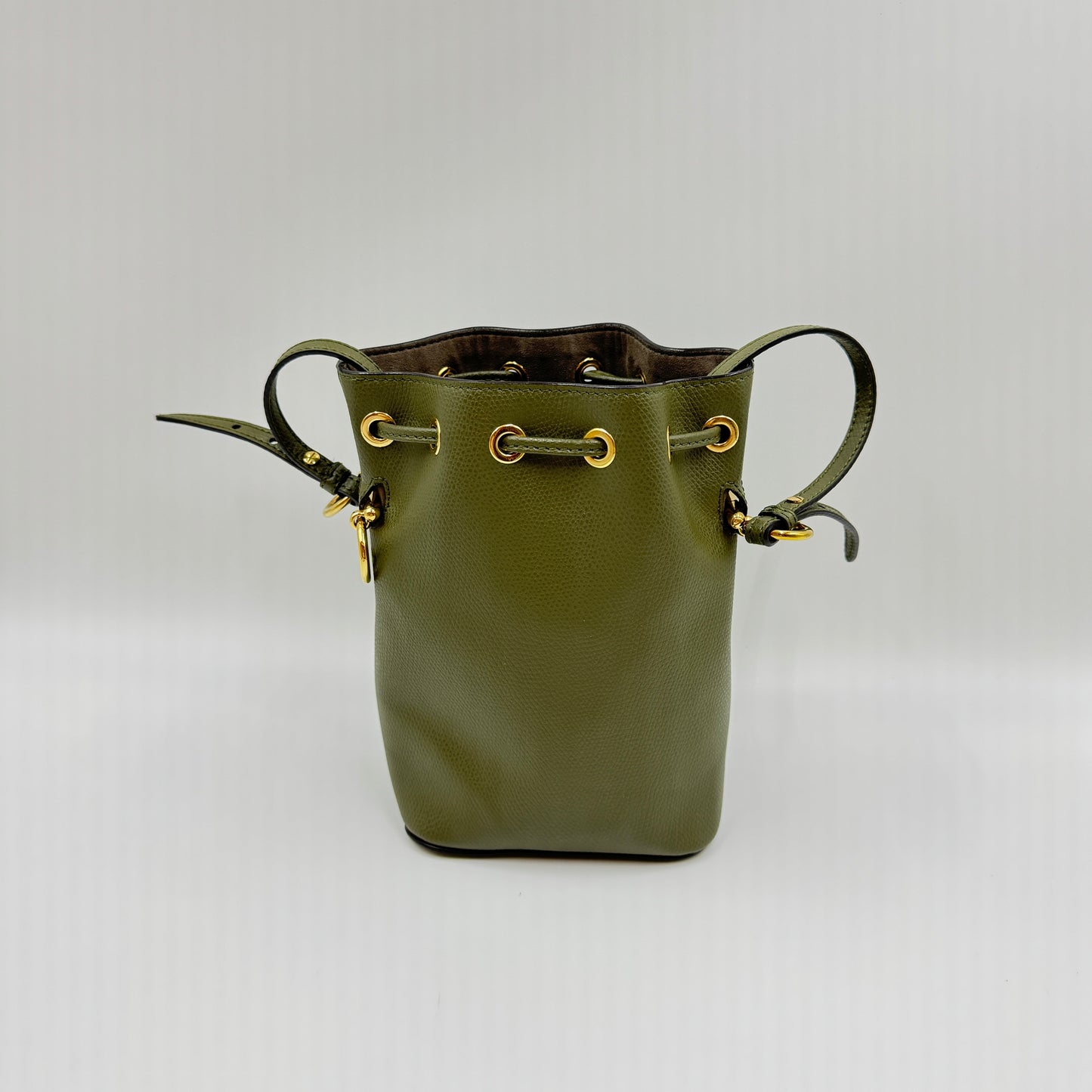 Vitello Cruise F is Fendi Mini Mon Tresor Bucket Bag Asparago