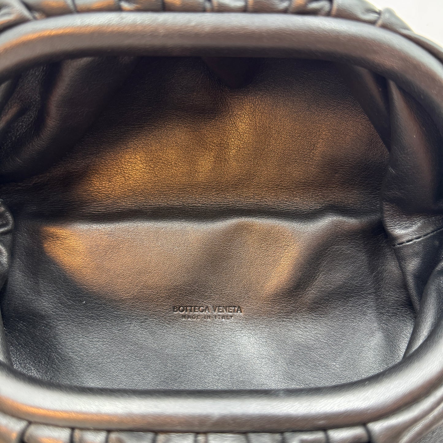 Black Leather Pouch Chain Belt Bag
