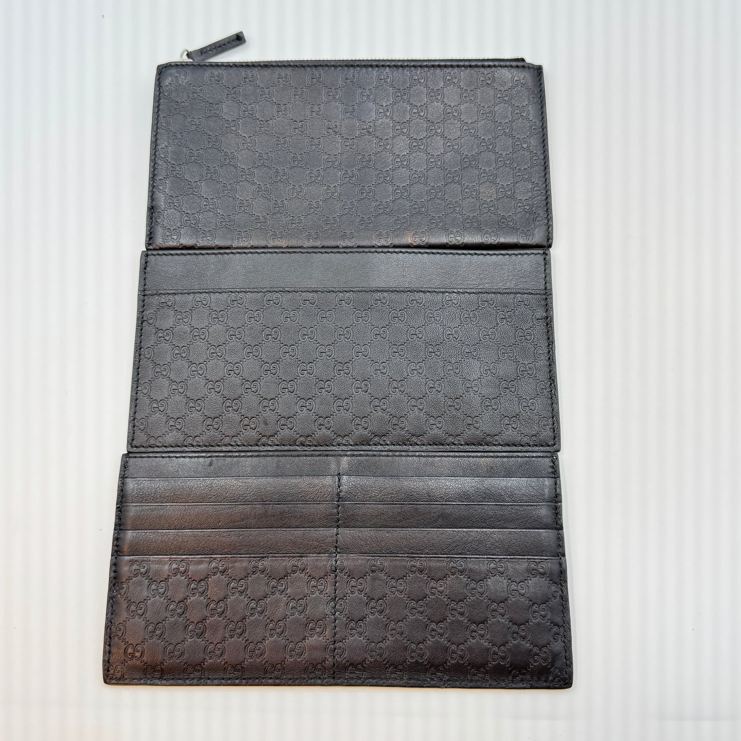 Microguccissima Travel Document Wallet Case Black