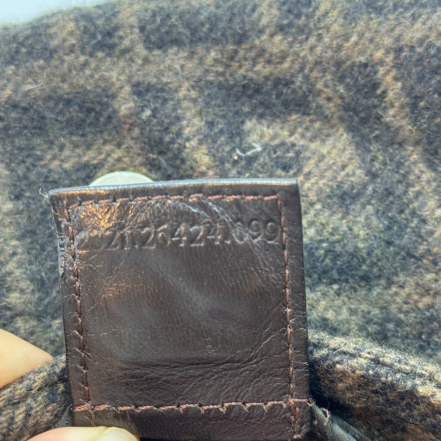 Wool Zucca FF Baguette Vintage Shoulder Bag