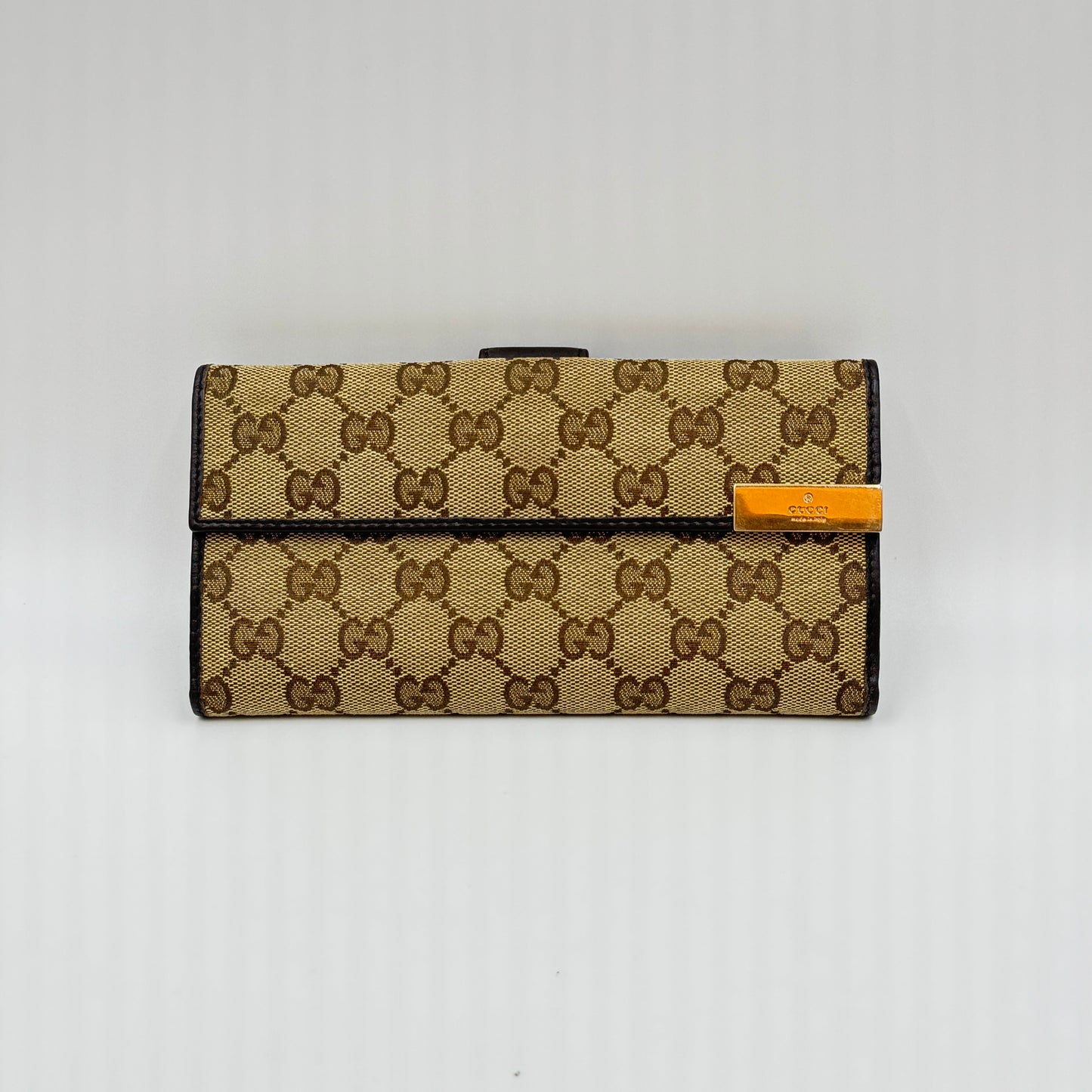 Monogram Margaux Continental Wallet Beige Ebony Dark Brown