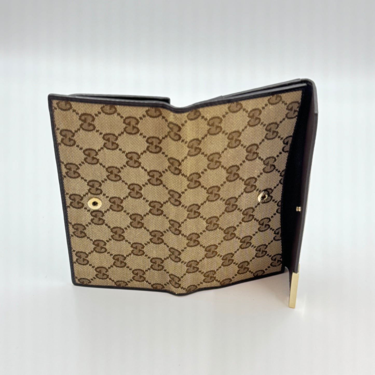 Monogram Margaux Continental Wallet Beige Ebony Dark Brown