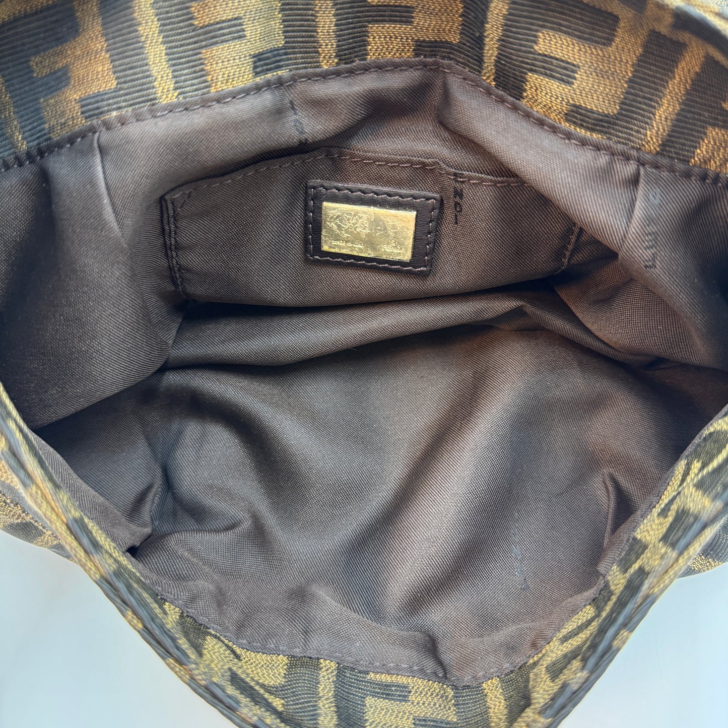 Tobacco Zucca Print Canvas Medium Chef Shoulder Bag