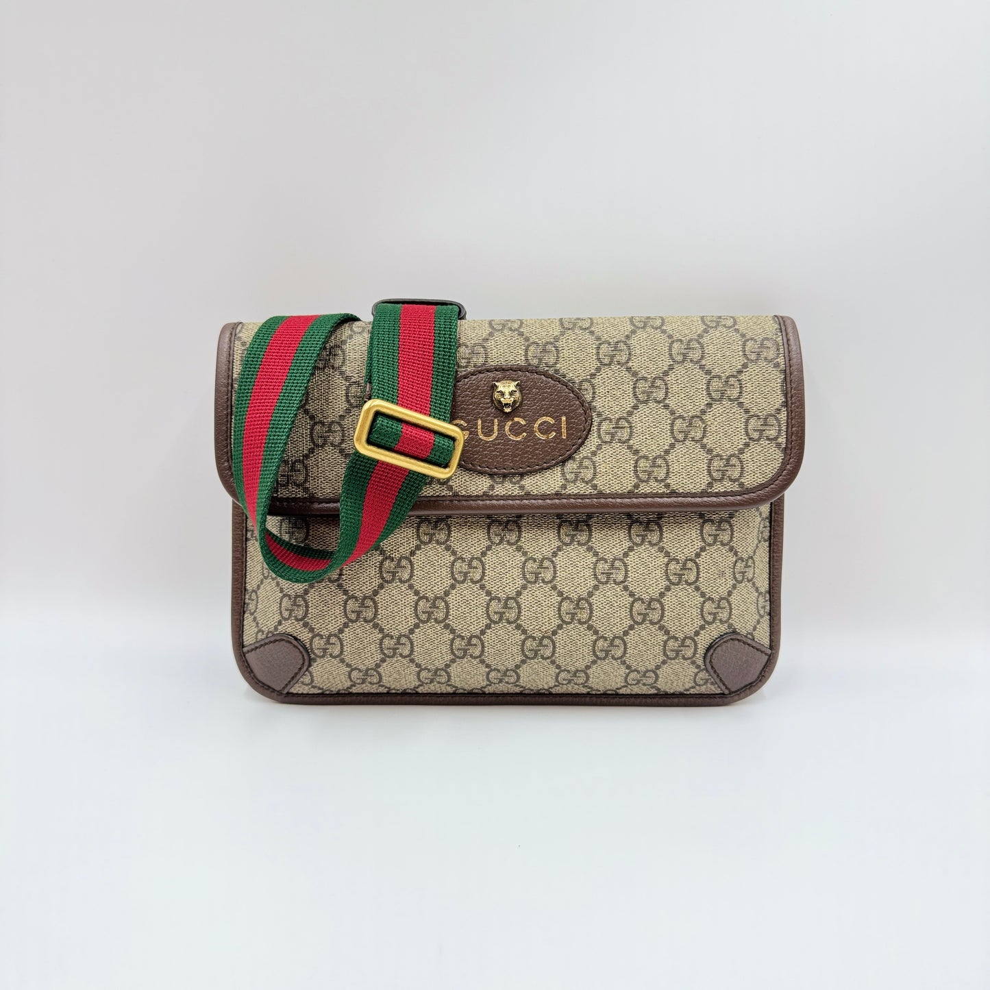 Neo Vintage Flap Belt Bag GG Coated Canvas