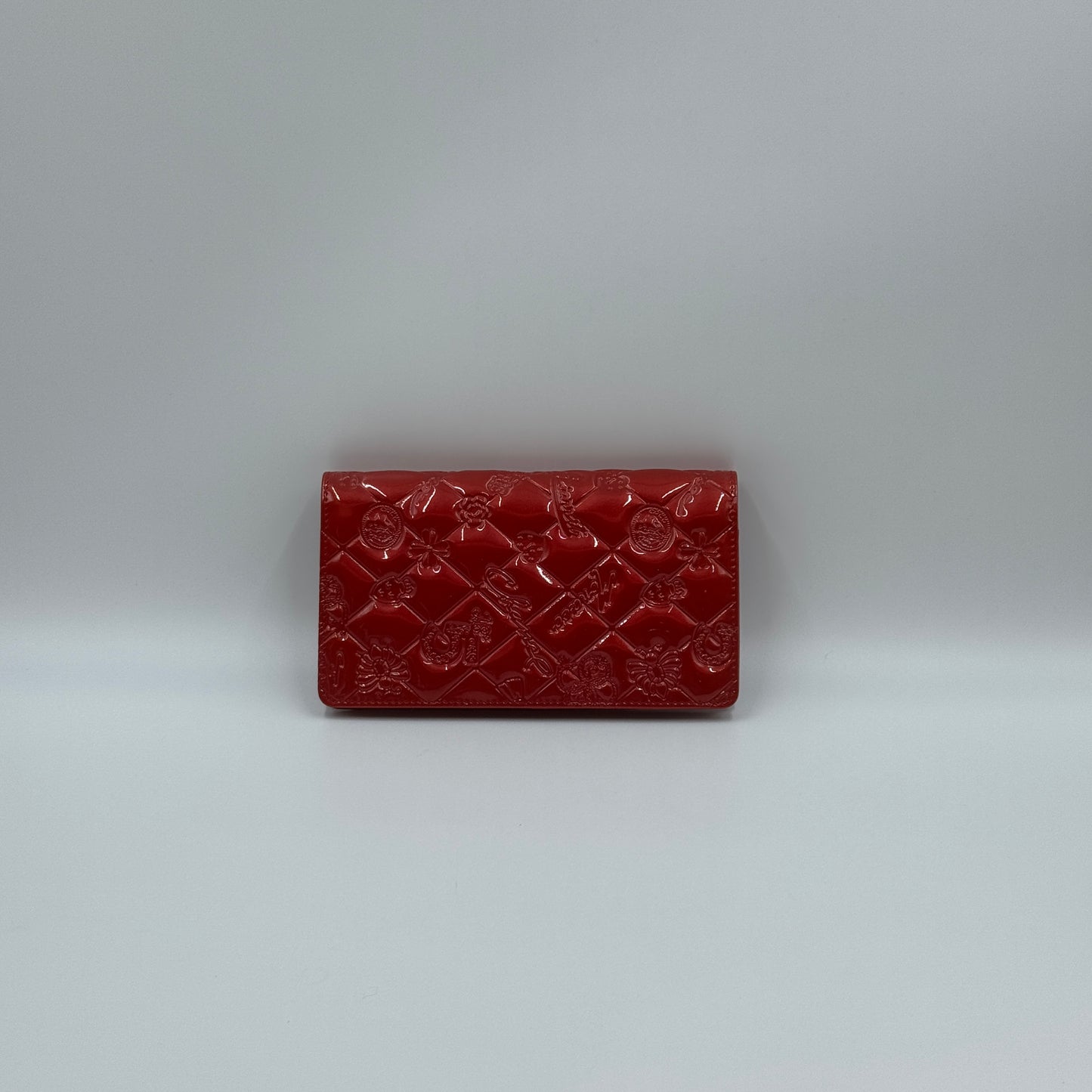 Patent Lucky Symbols Yen Wallet Red
