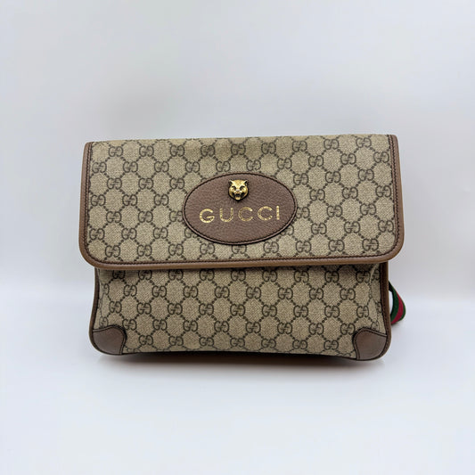 Neo Vintage Flap Messenger GG Coated Canvas Medium