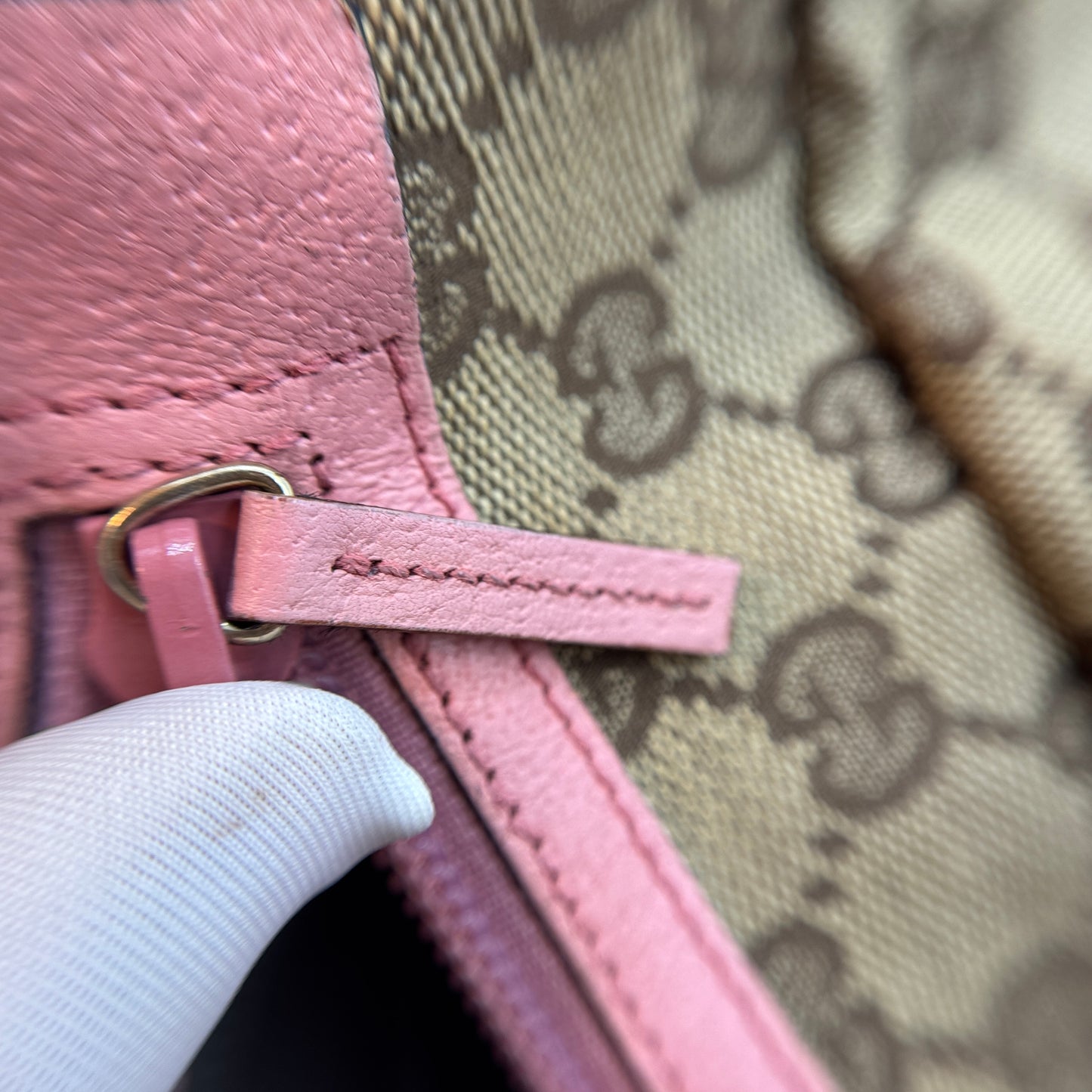 GG Canvas Handle Bag PInk