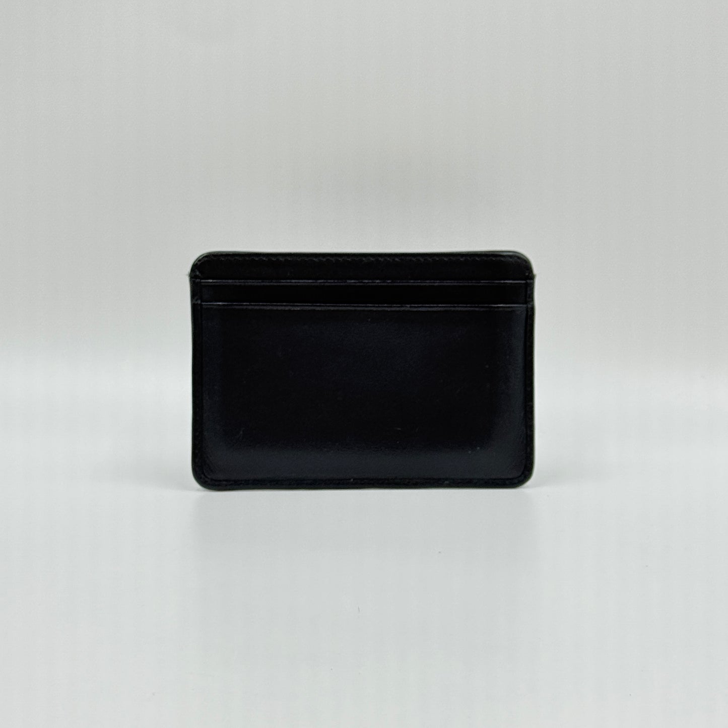 Calfskin Quilted Cambon Card Holder Black