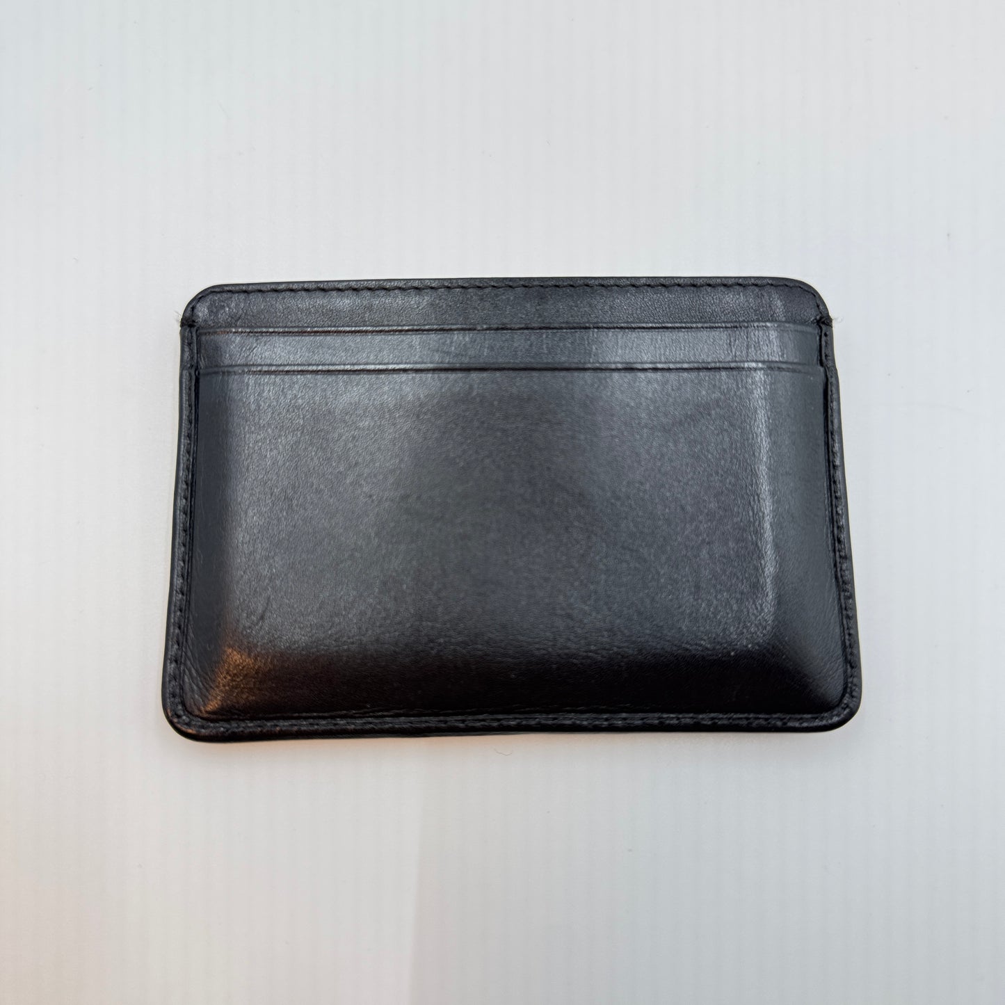 Calfskin Quilted Cambon Card Holder Black