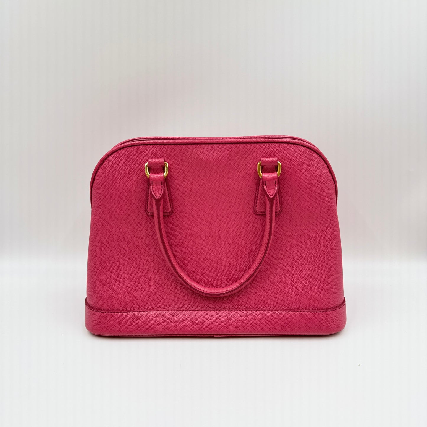 Open Promenade Bag Saffiano Leather Medium Pink