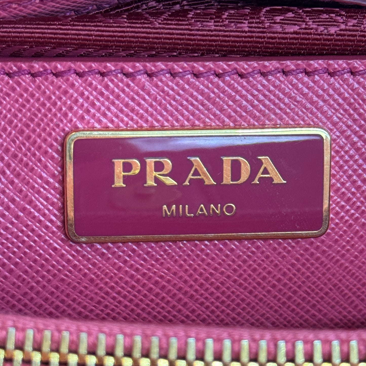 Open Promenade Bag Saffiano Leather Medium Pink