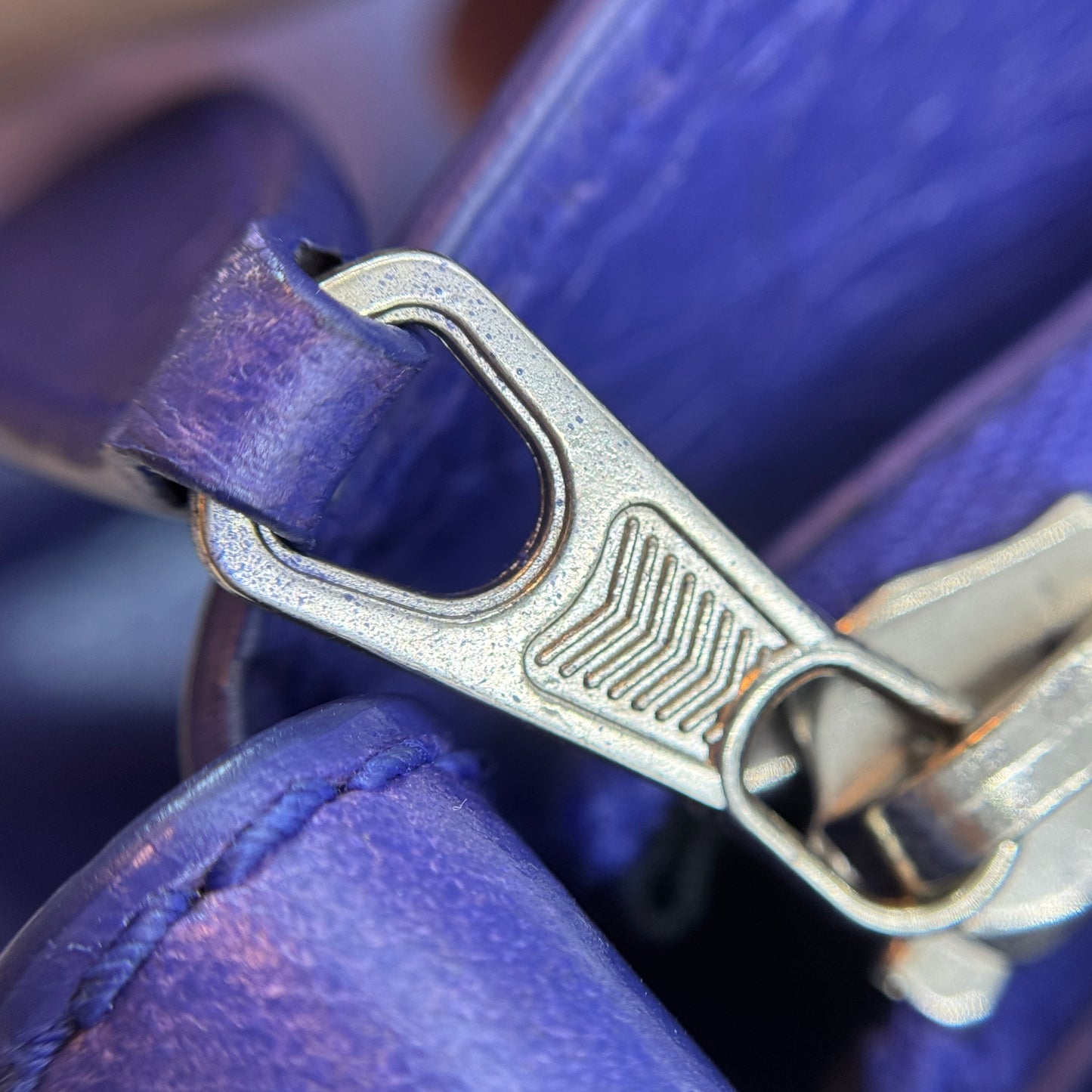 Outremer Lambskin Leather Giant 12 Silver First Bag Blue