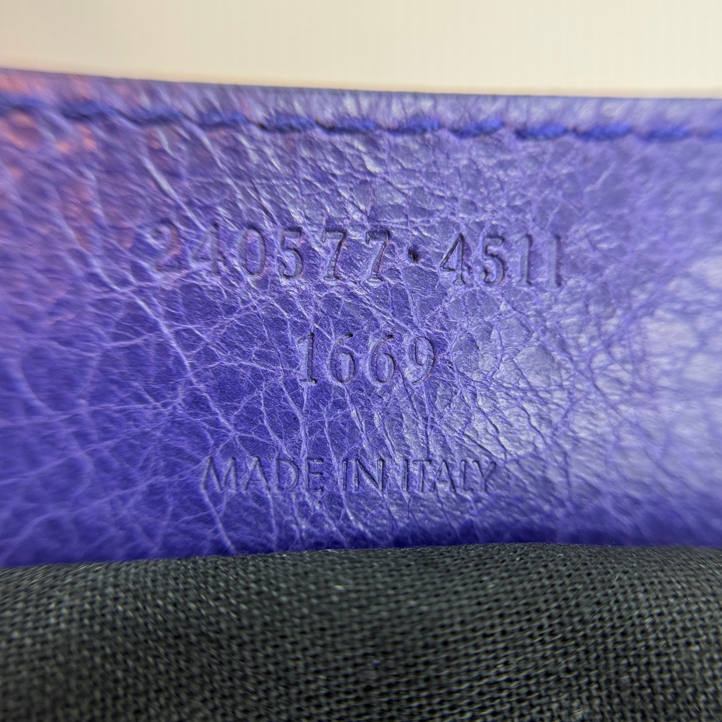 Outremer Lambskin Leather Giant 12 Silver First Bag Blue