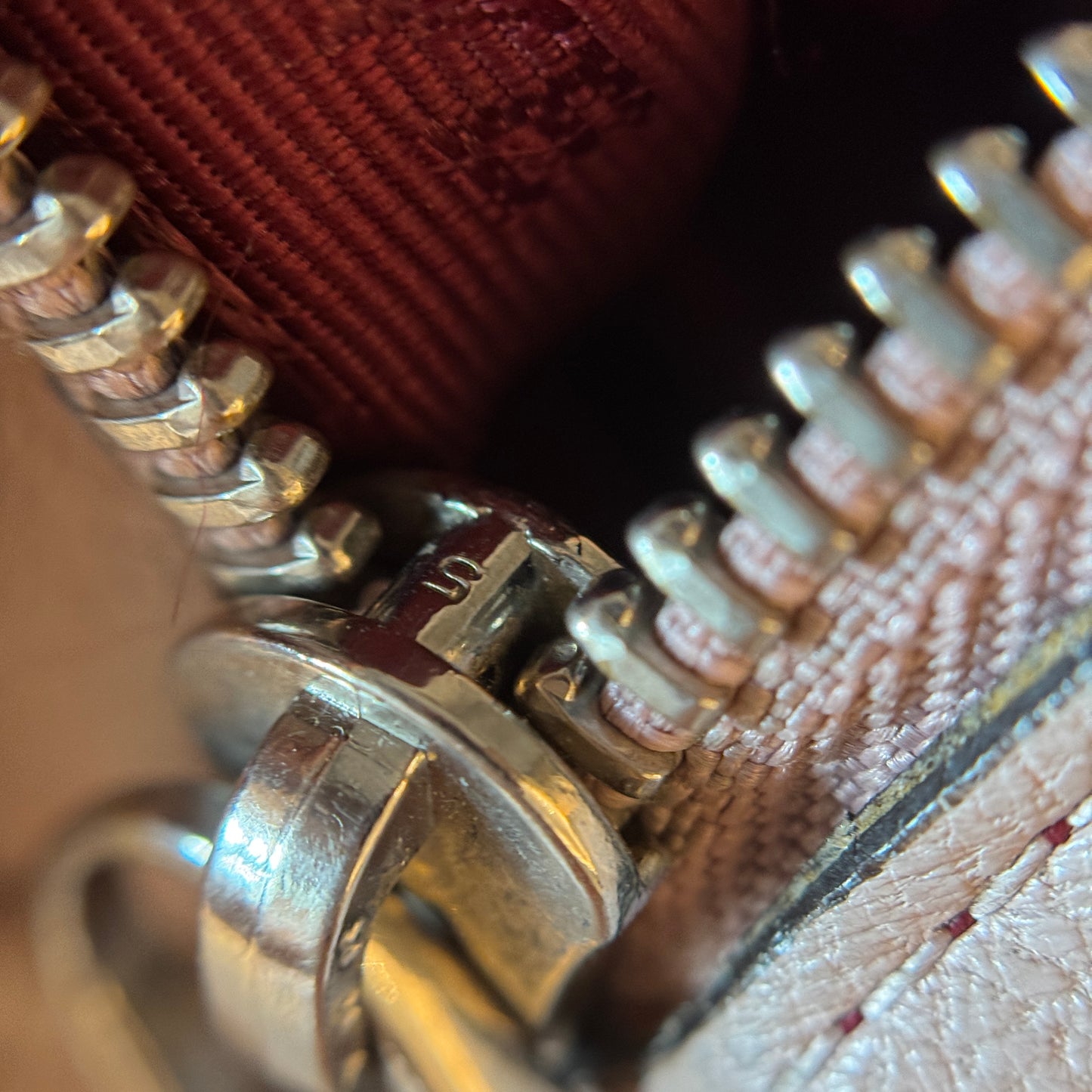 LOEWE Leather Bicolor Beige Pink Handle Bag