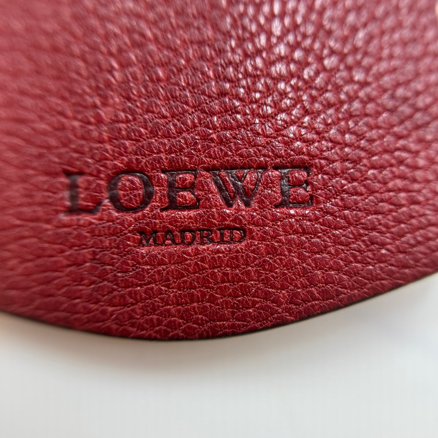 LOEWE Leather Bicolor Beige Pink Handle Bag