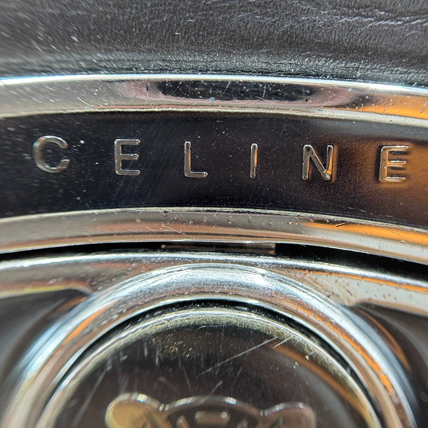 Leather Top Handle  Bag Black