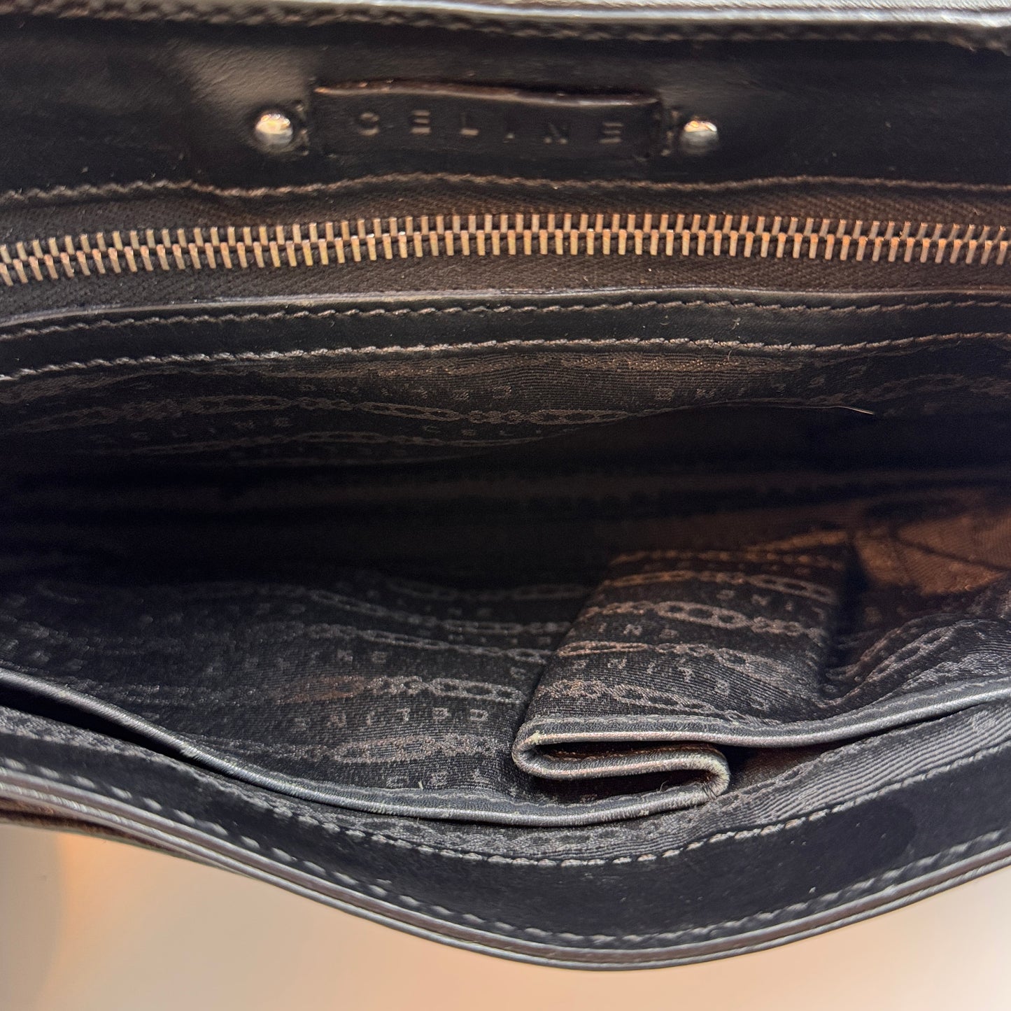 Leather Top Handle  Bag Black