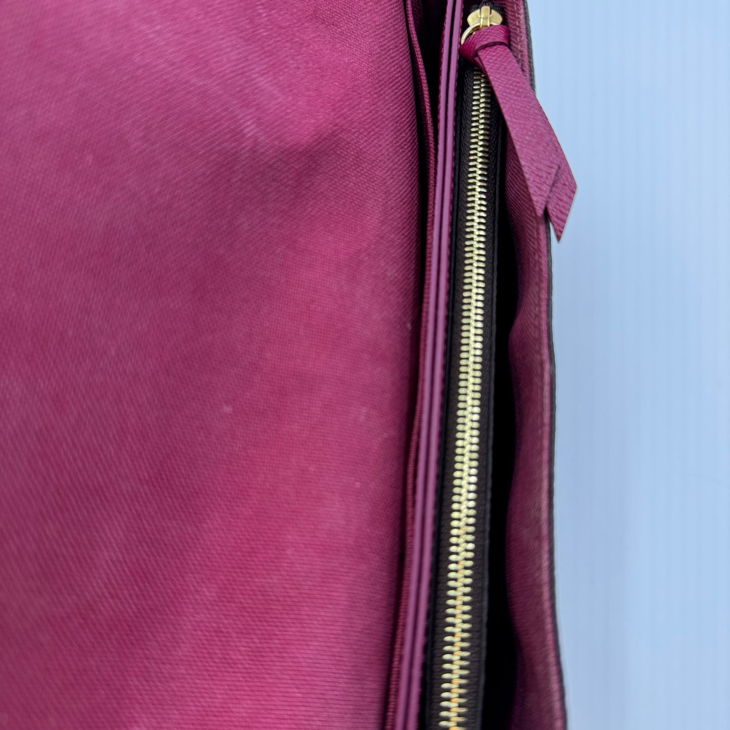 Monogram Pochette Felicie Chain Wallet Fuchsia