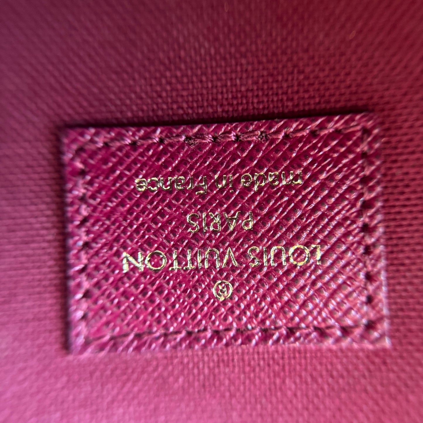 Monogram Pochette Felicie Chain Wallet Fuchsia