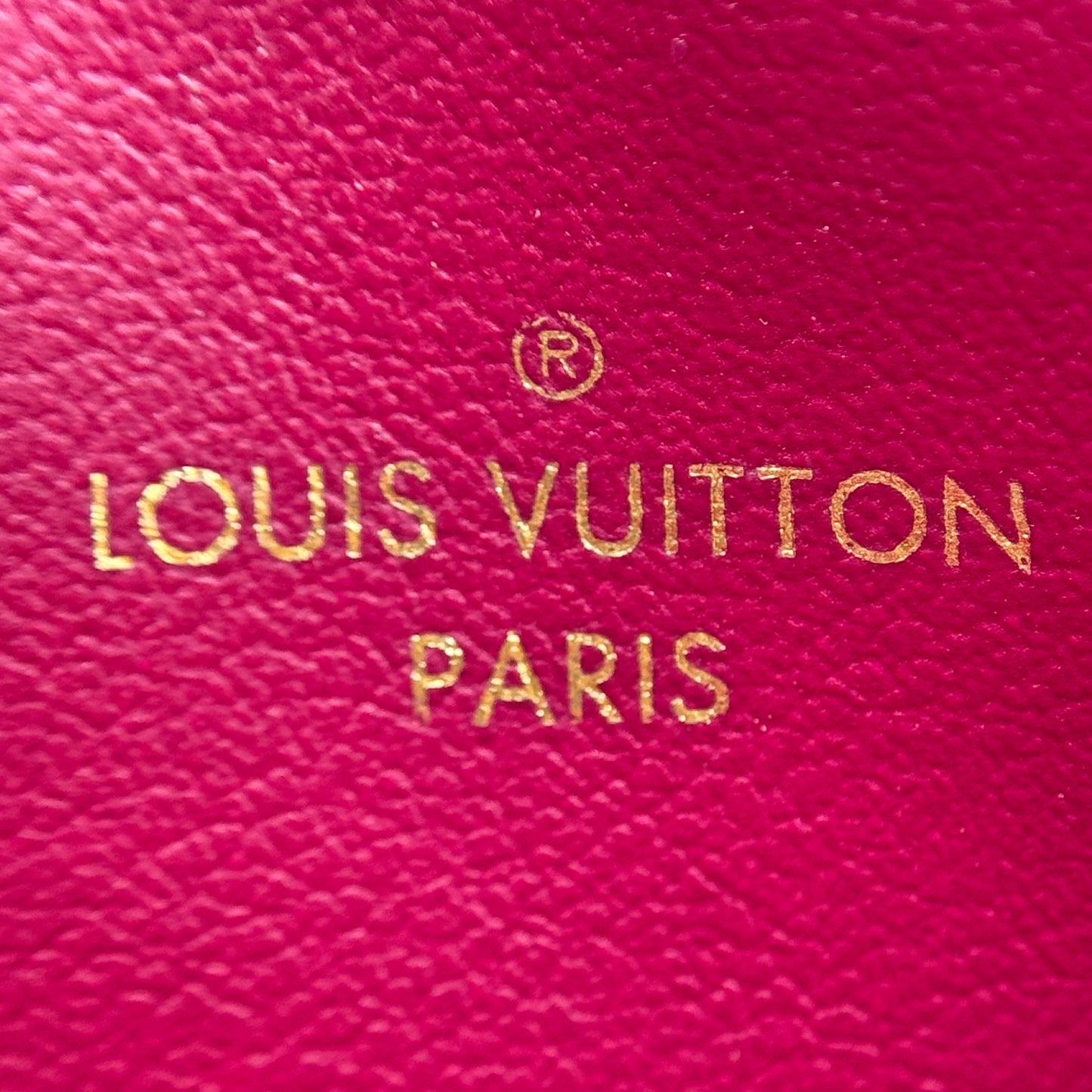 Monogram Pochette Felicie Chain Wallet Fuchsia
