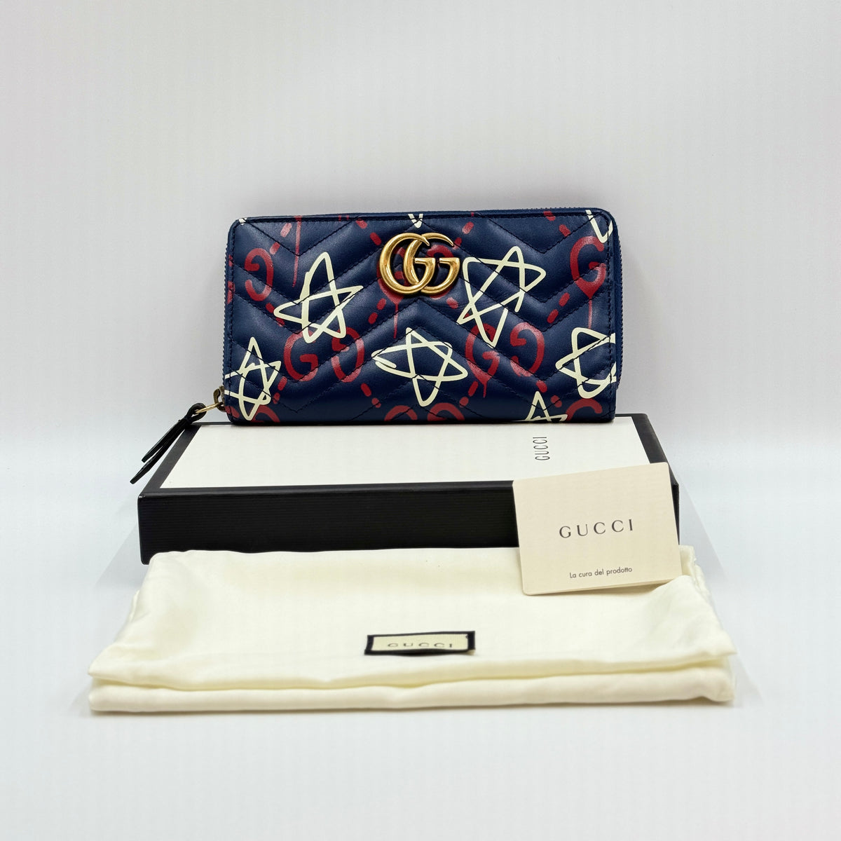 Gucci Matelasse Marmont Double G Logo Continental Wallet