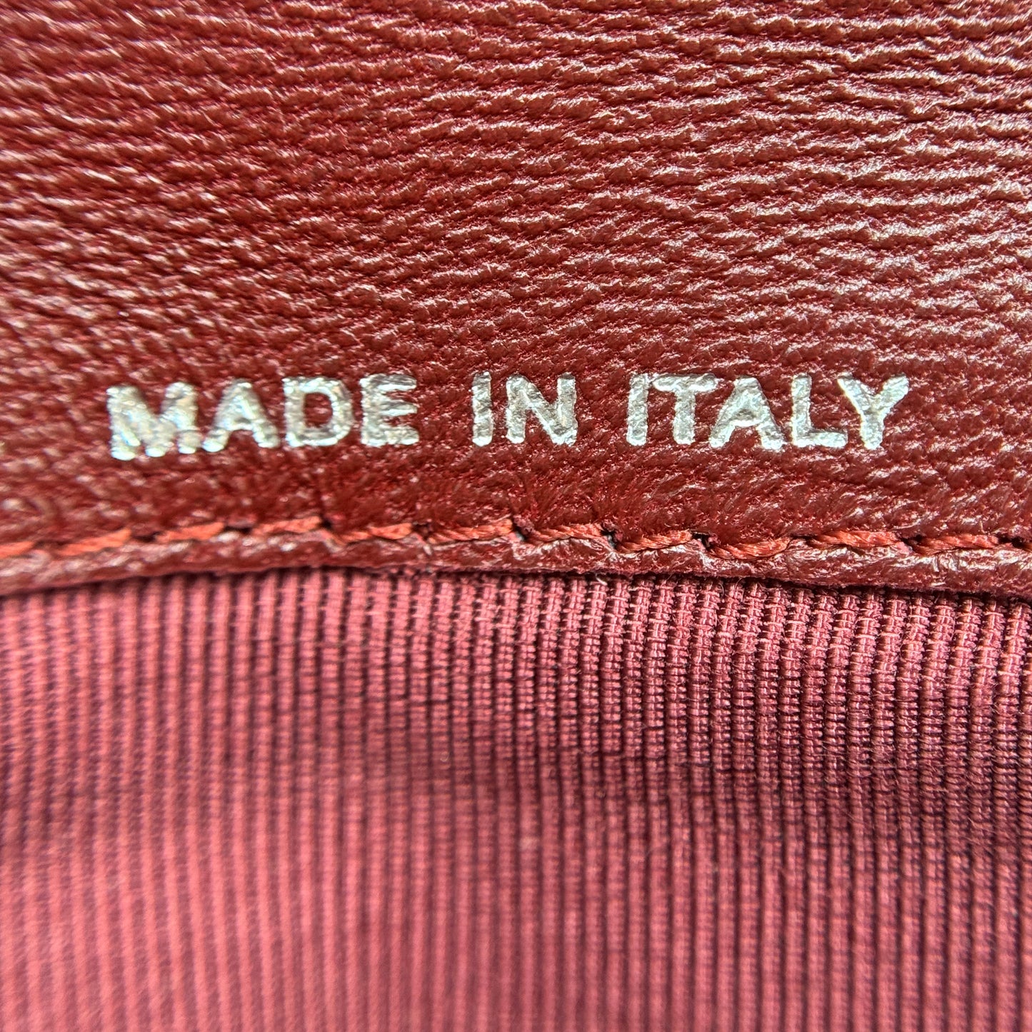 Lambskin Quilted Zipped Pocket Wallet Wine Red