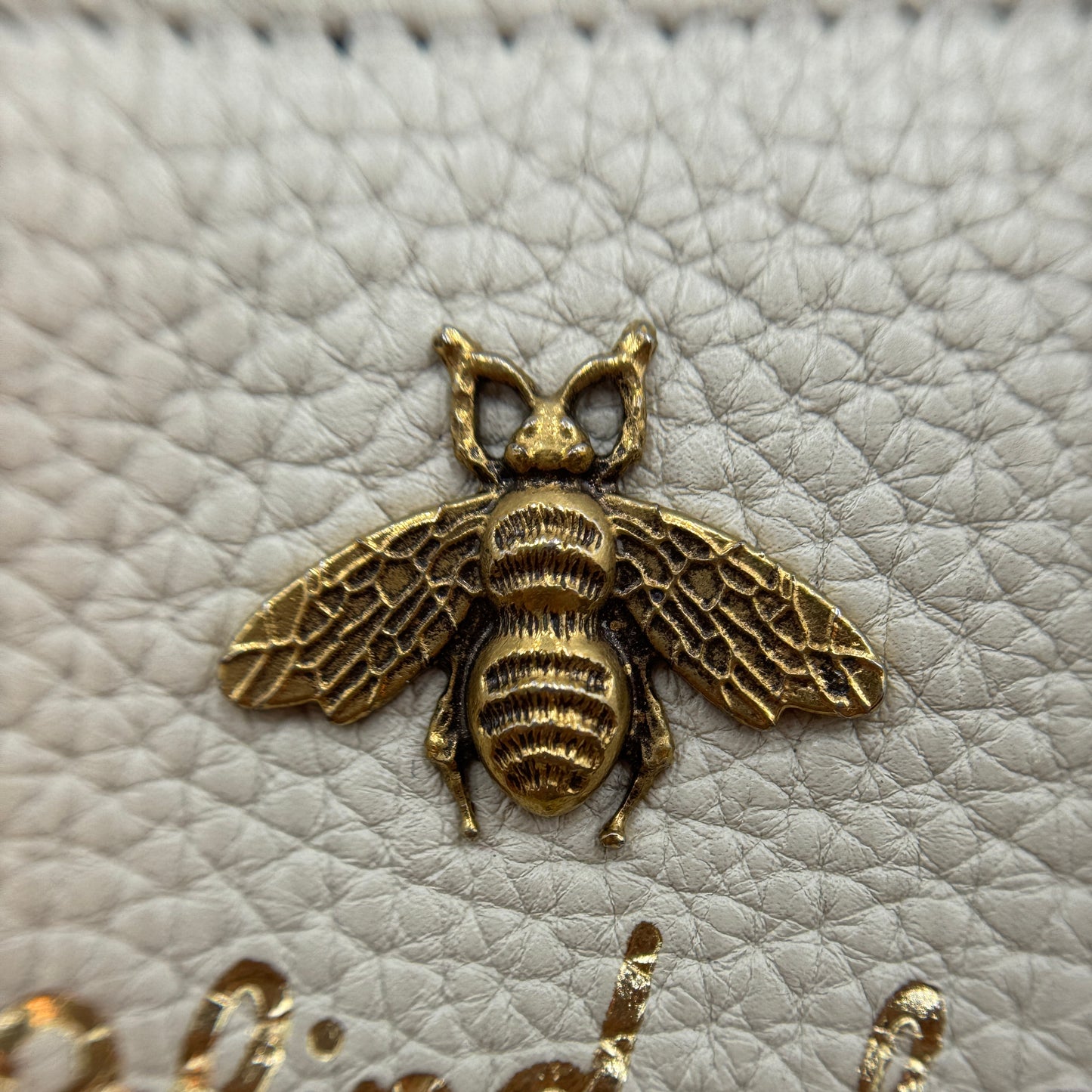 Gucci Blind For Love Zipped Pouch Bag White