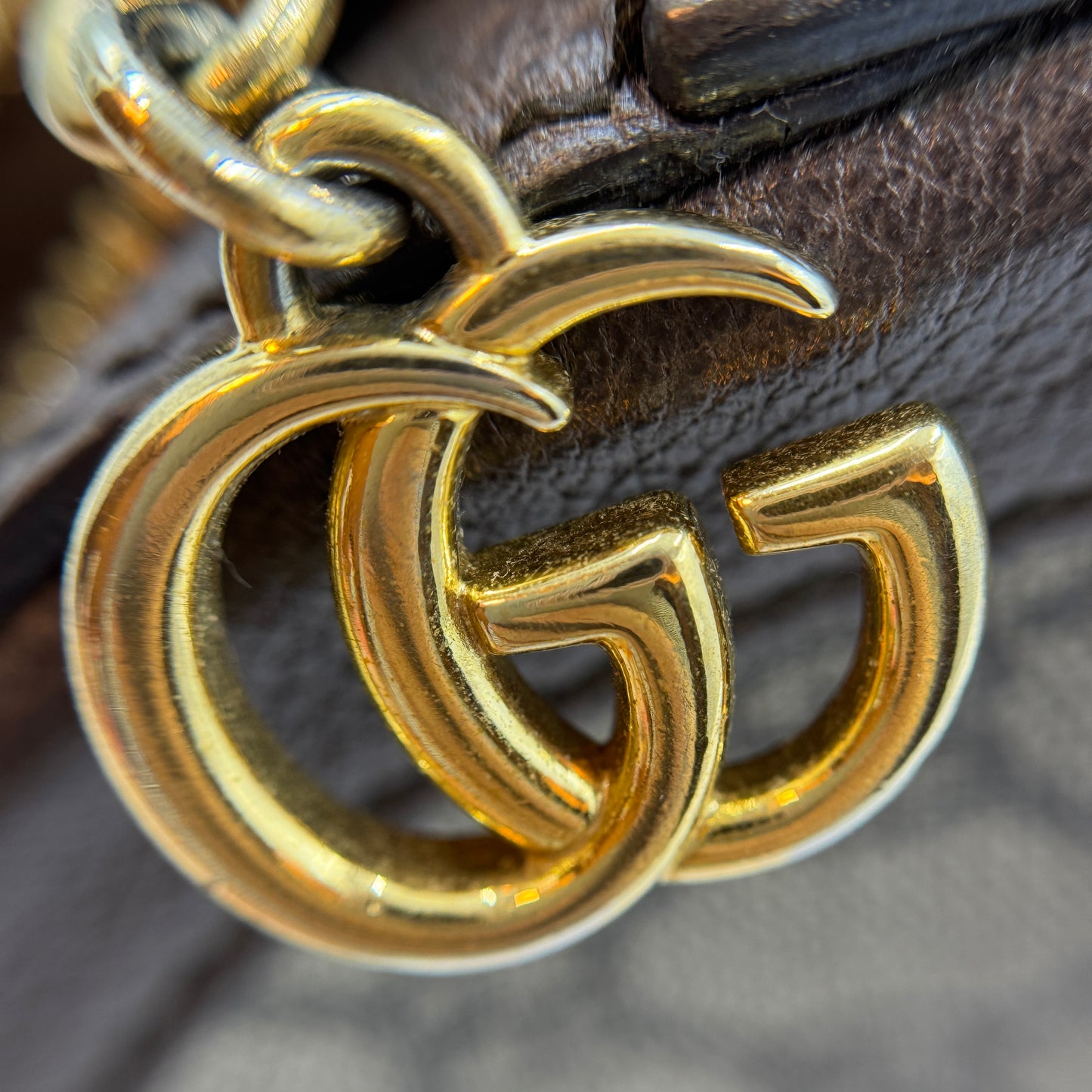 GG Supreme Monogram Web Mini Ophidia Round Shoulder Bag Brown