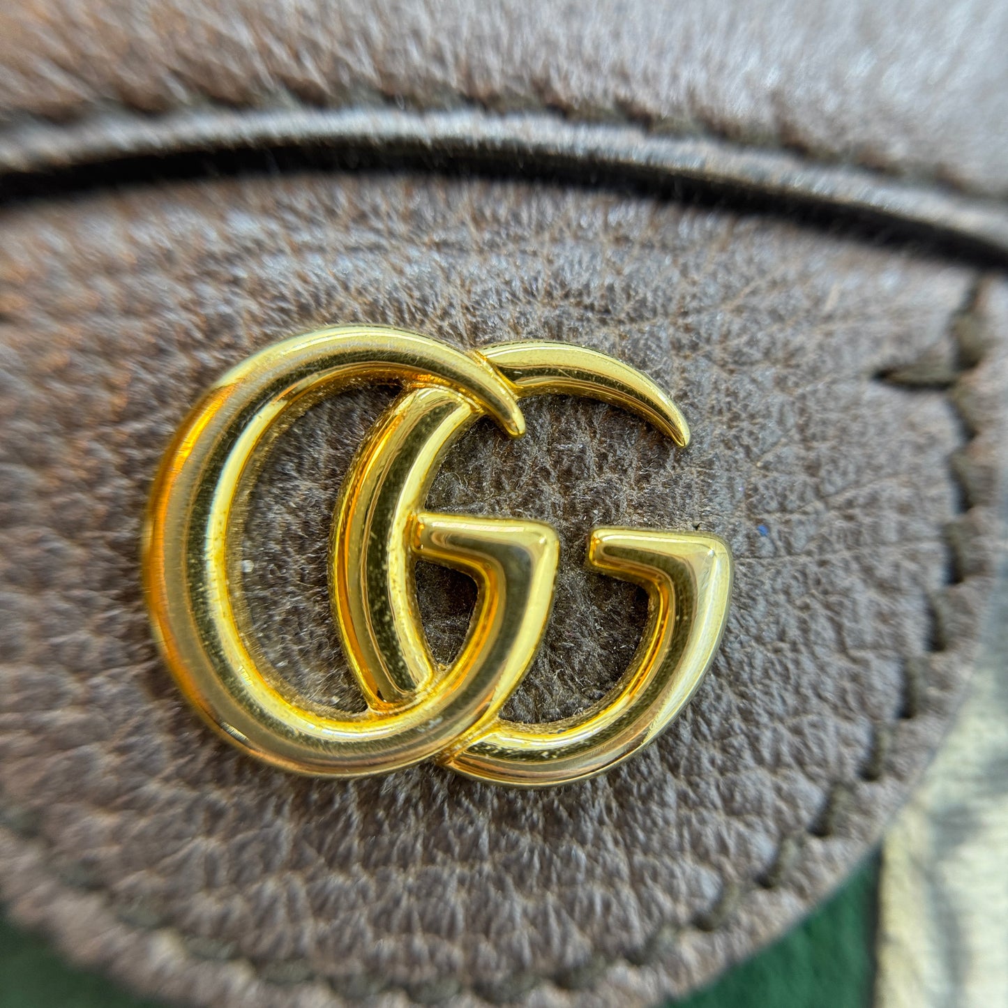 GG Supreme Monogram Web Mini Ophidia Round Shoulder Bag Brown