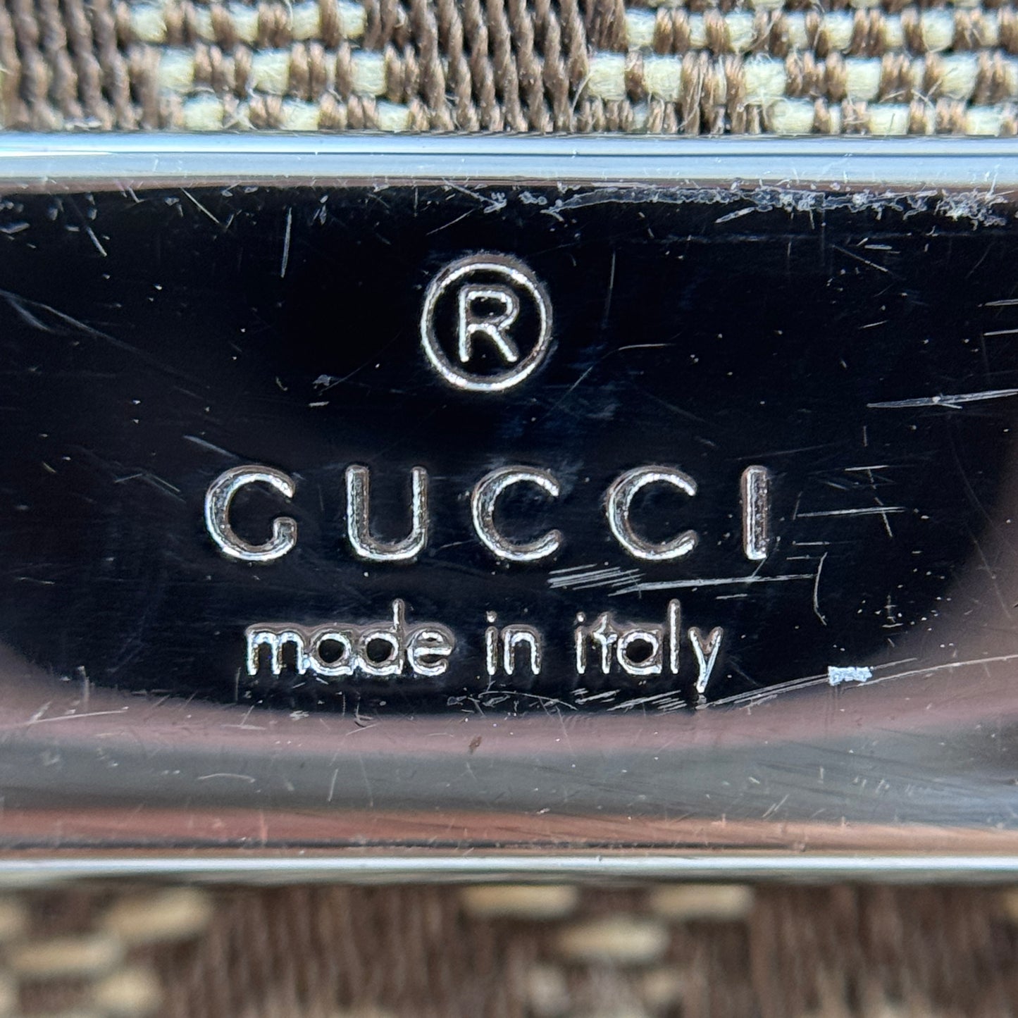 Monogram Metal Bar Continental Flap Wallet Beige Ebony Dark Brown