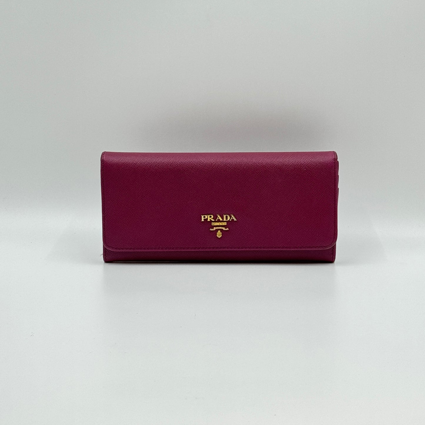 Saffiano Metal Continental Flap Wallet Ametista