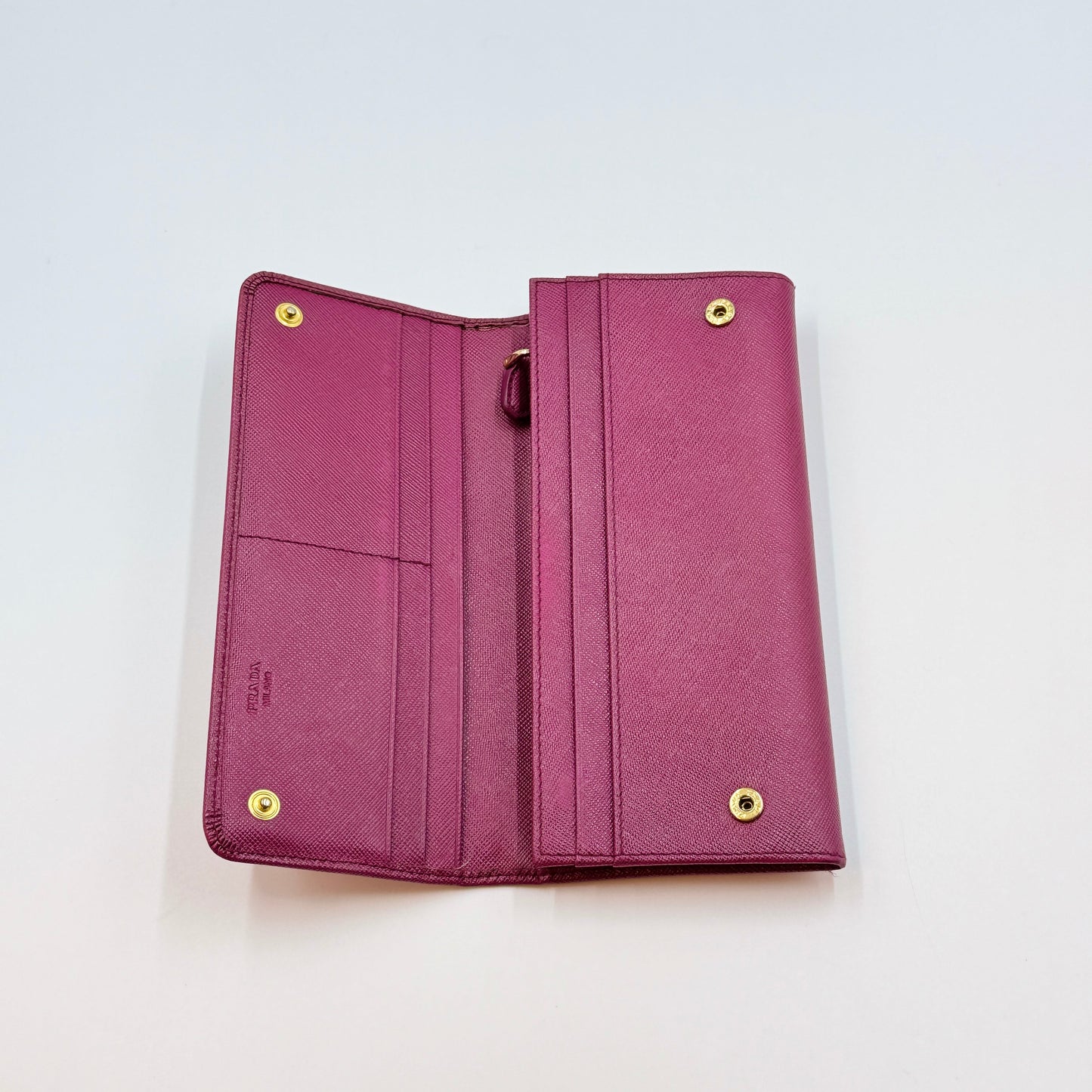 Saffiano Metal Continental Flap Wallet Ametista