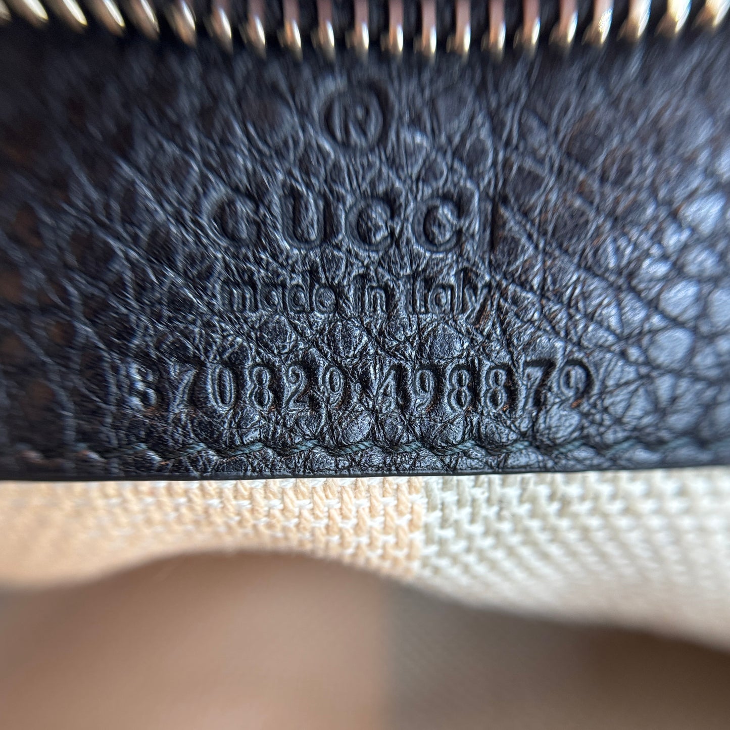 Calfskin Medium Bamboo Daily Shopper Black