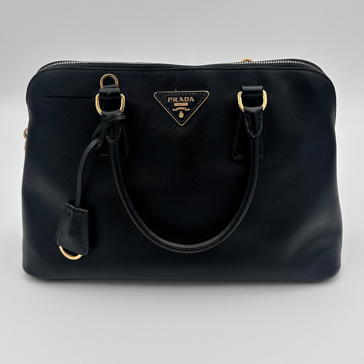Saffiano Lux Medium Promenade Tote Black
